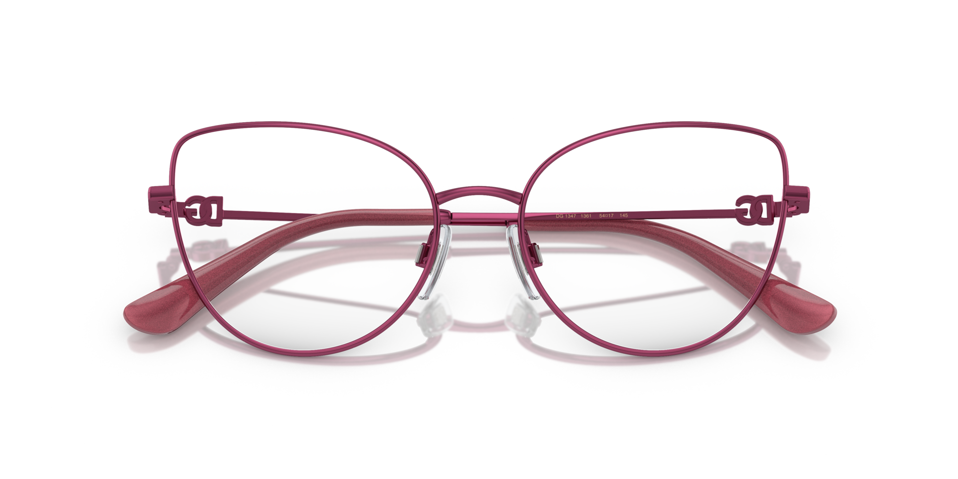 DG1347 Pink MetalEyeglass Frames for Glasses Direct, Closed View