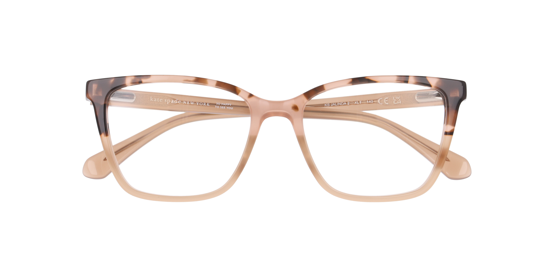 KS JALINDA 2 Tortoise Pink AcetateEyeglass Frames for Glasses Direct, Closed View