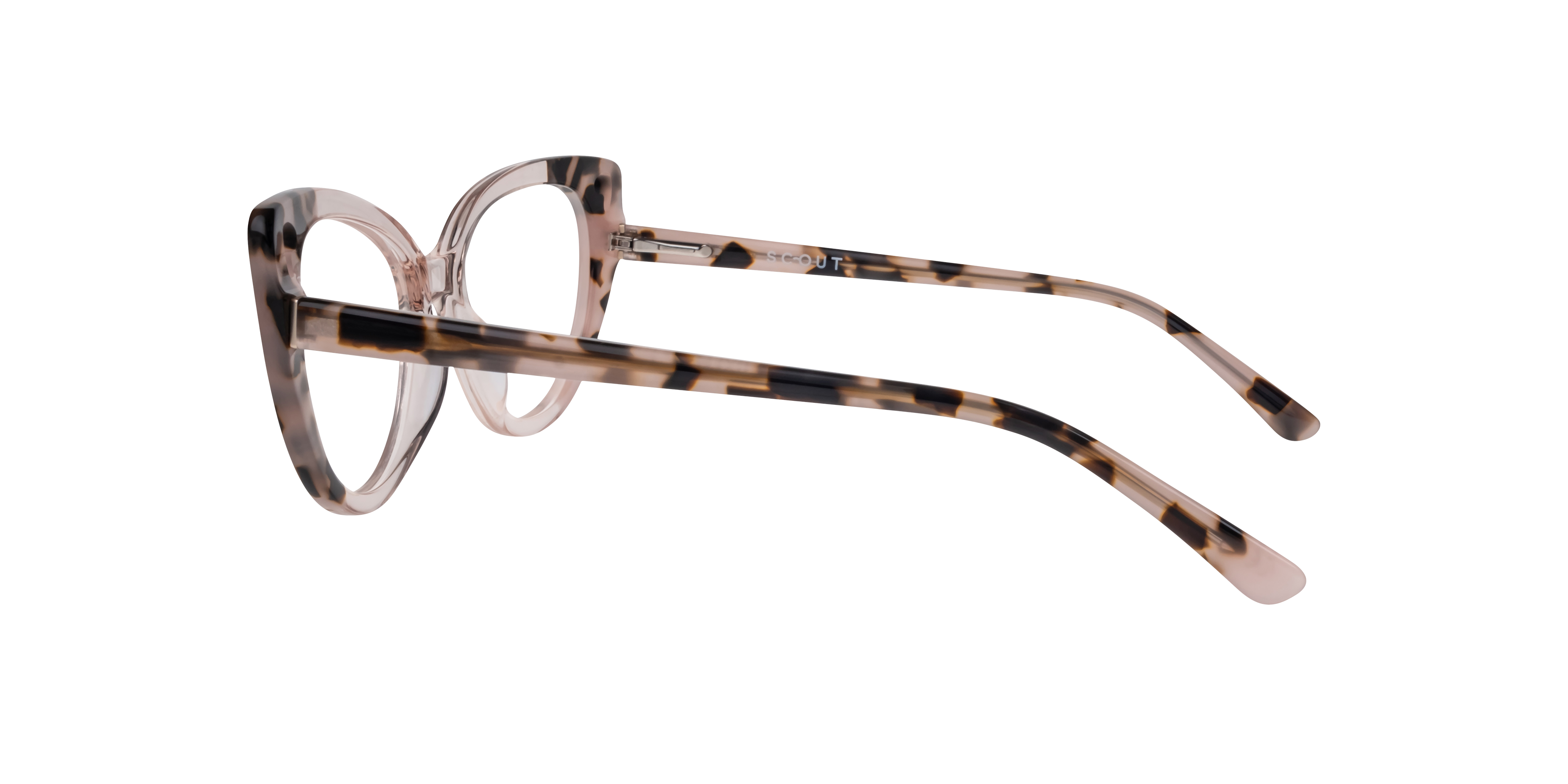Holly Nude & Havana AcetateEyeglass Frames for Glasses Direct, Side View