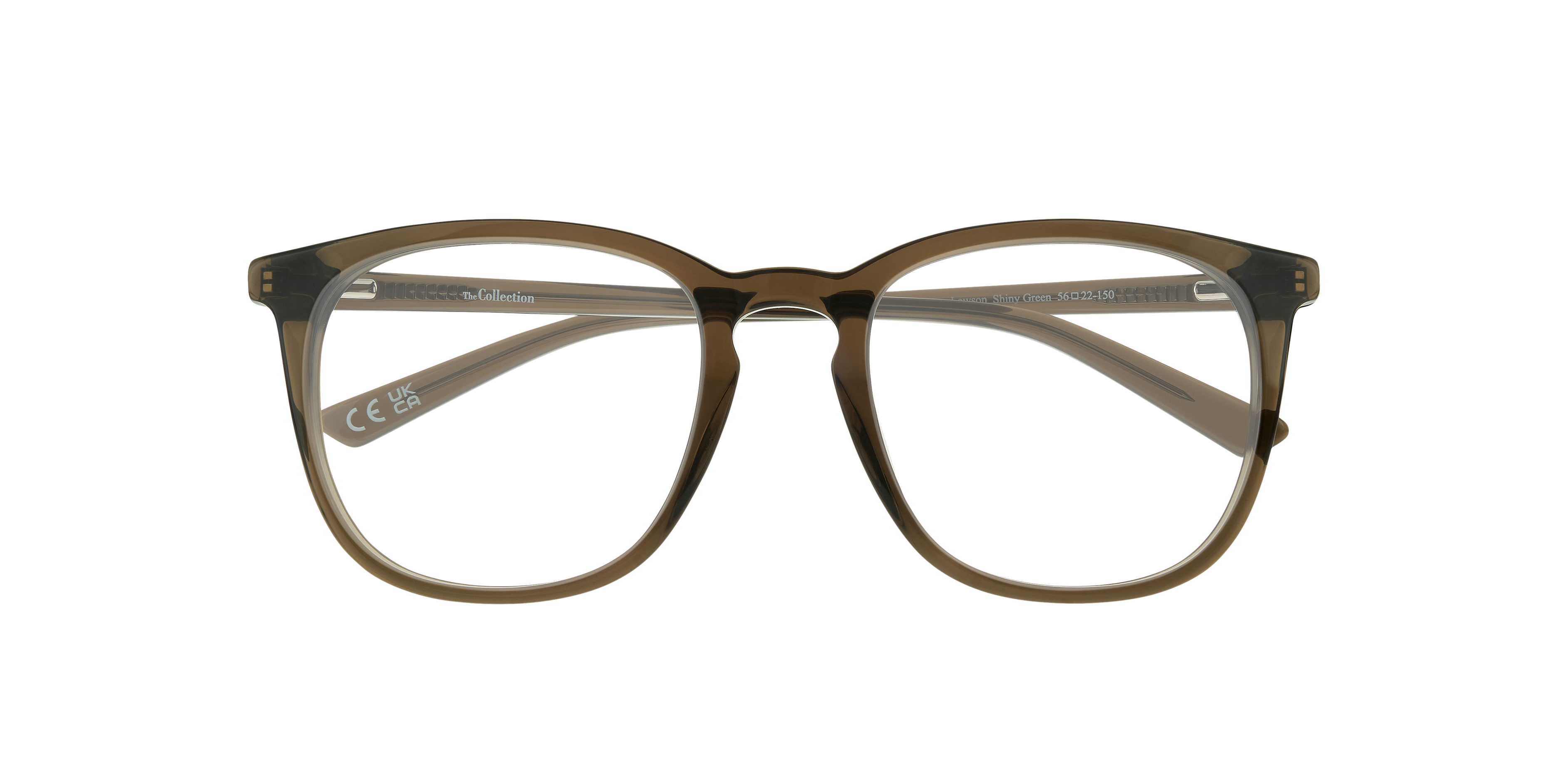Lawson Shiny Green AcetateEyeglass Frames for Glasses Direct, Closed View