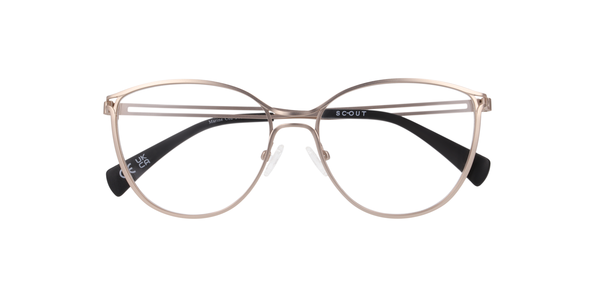 Marine Gold MetalEyeglass Frames for Glasses Direct, Closed View