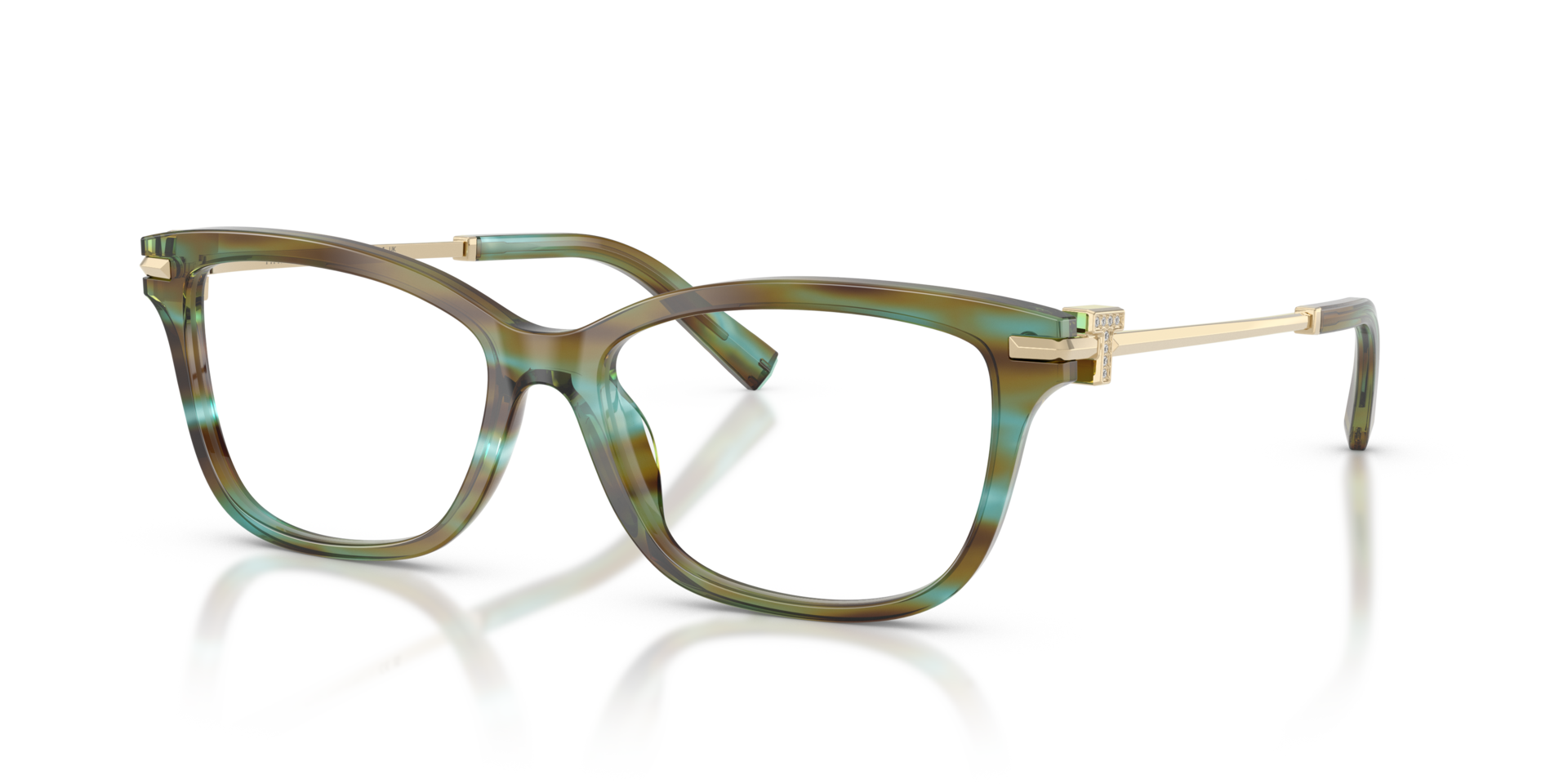 TF2288B Ocean Turquoise AcetateEyeglass Frames for Glasses Direct, Angle View