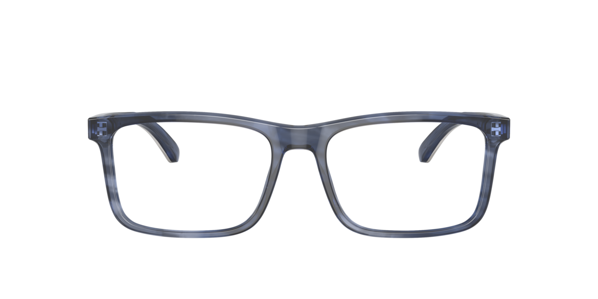 Emporio Armani Men's Shiny Blue,Top Smoke Shiny Blue/Top Smoke Pillow Acetate Eyeglasses Online - Full Rim - Ea3227