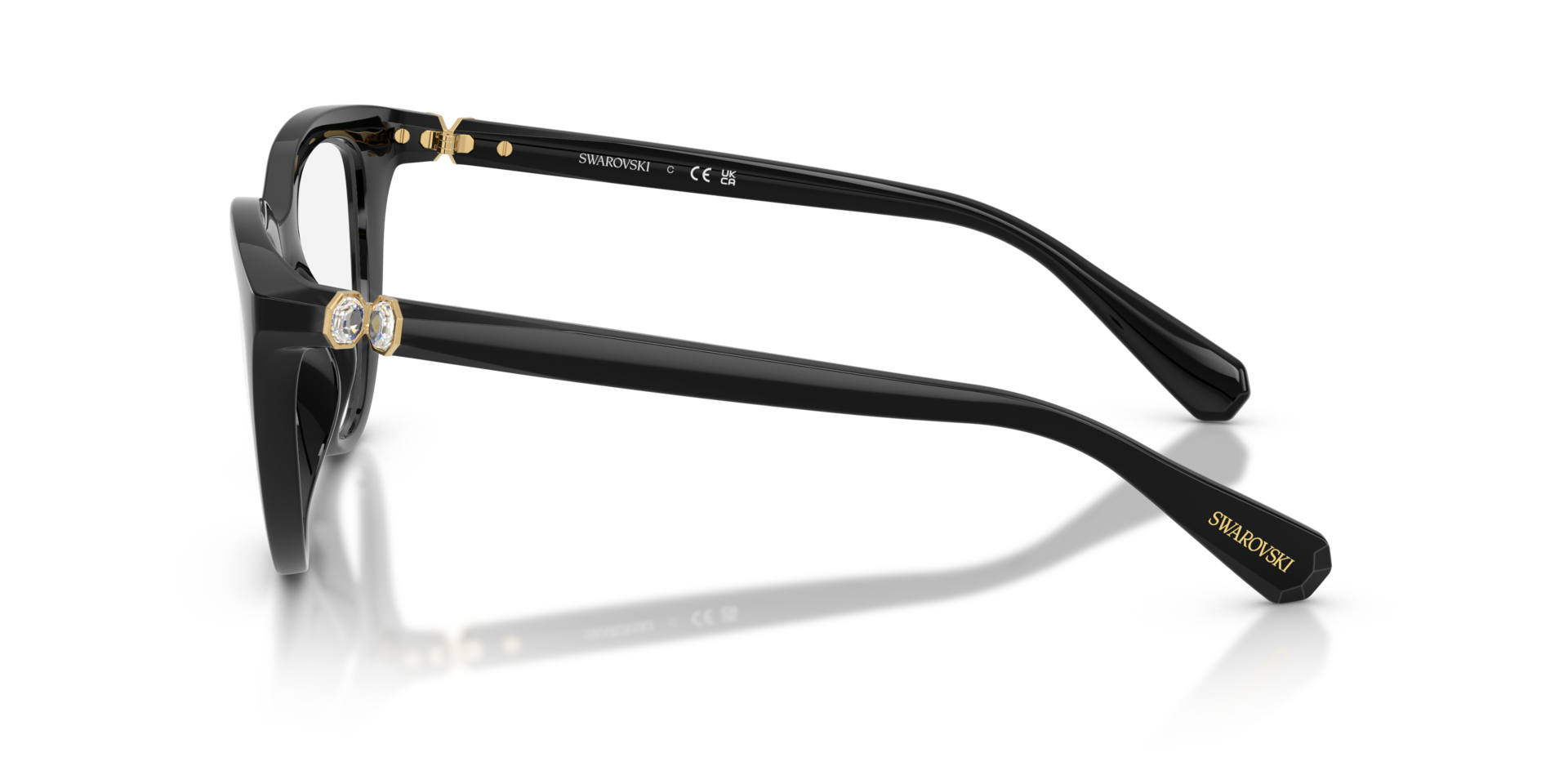 SK2052 Black PlasticEyeglass Frames for Glasses Direct, Side View