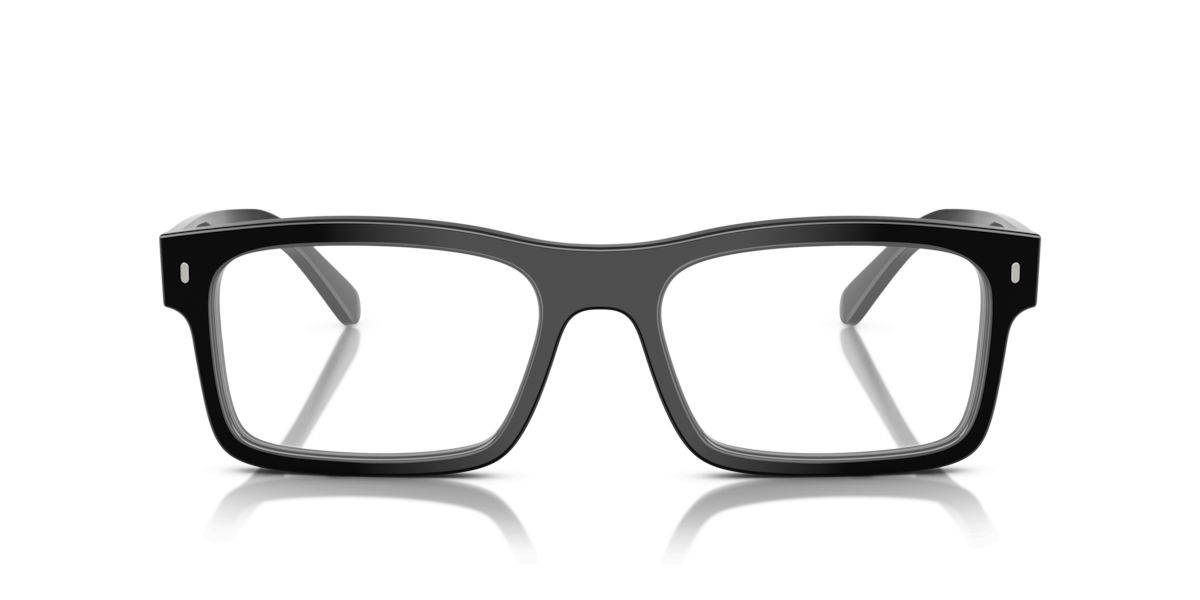 Ray-Ban Unisex Black Rectangle Acetate Eyeglasses Online - Full Rim - Rb5435