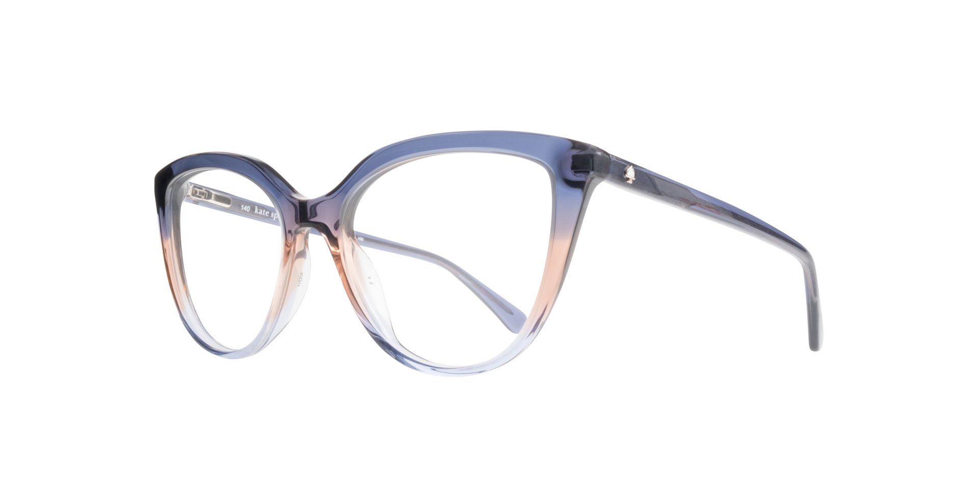 Hana Blue AcetateEyeglass Frames for Glasses Direct, Angle View