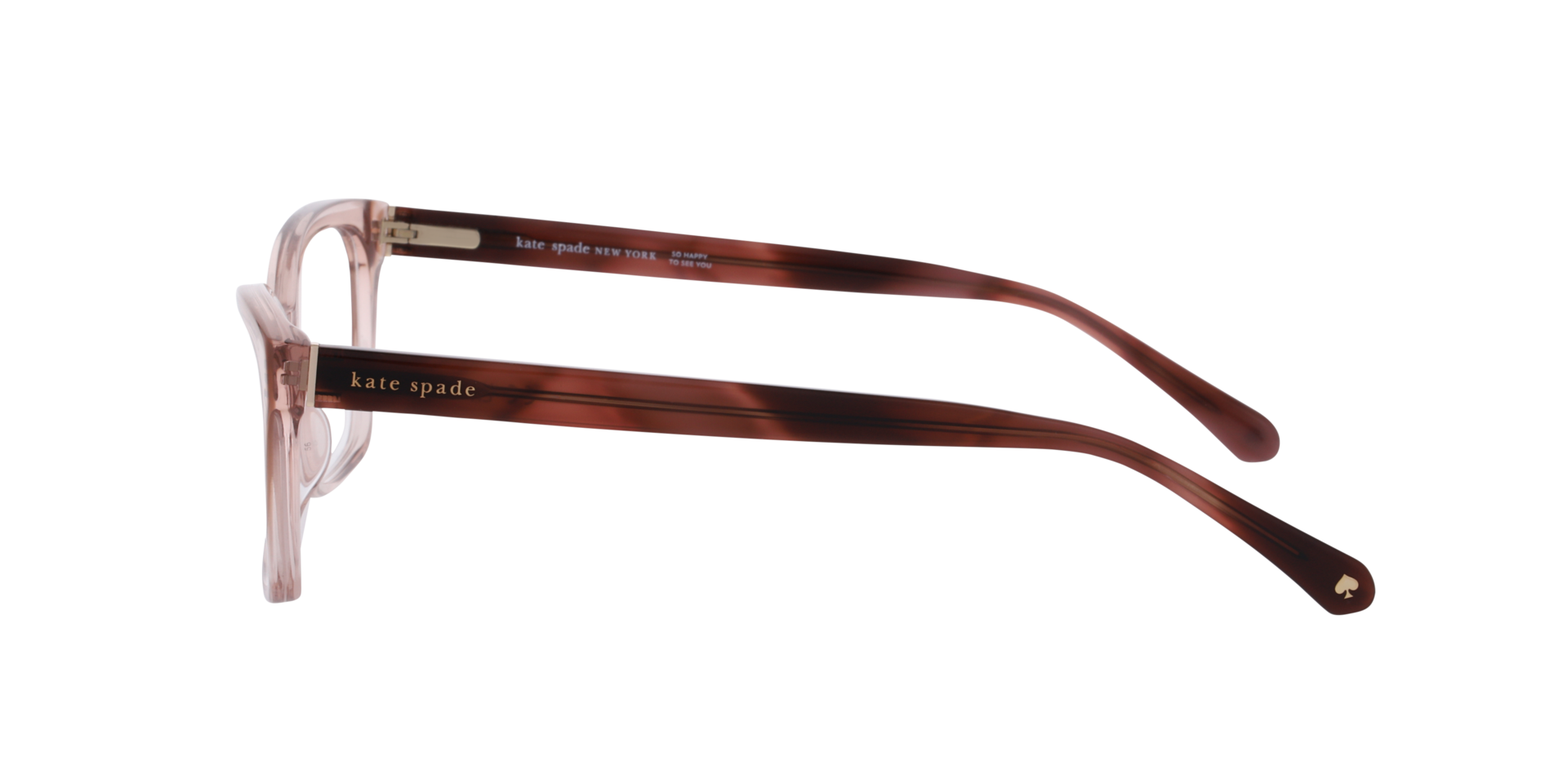 KS DEMI 2 Brown Clear AcetateEyeglass Frames for Glasses Direct, Side View