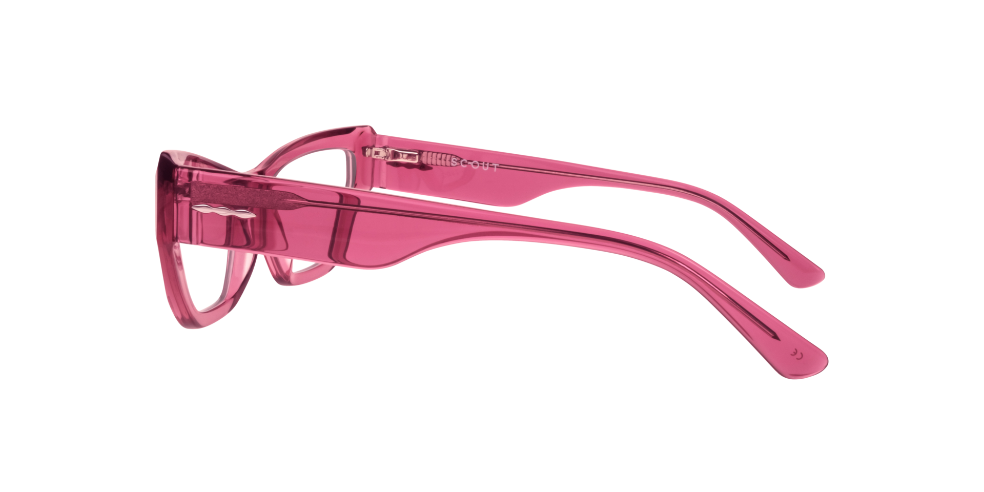Harmony Crystal Purple AcetateEyeglass Frames for Glasses Direct, Side View