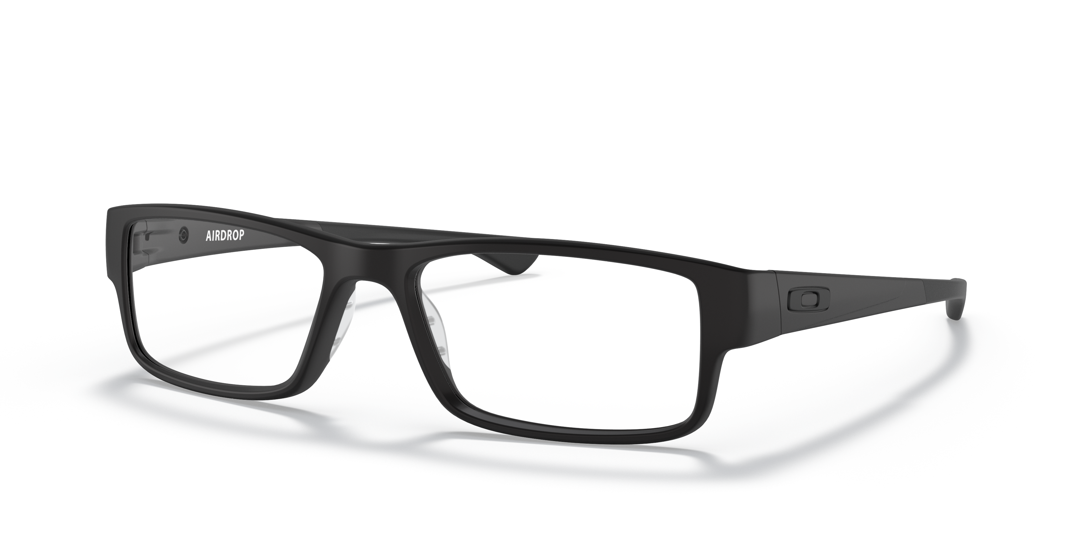 Airdrop™ Satin Black PlasticEyeglass Frames for Glasses Direct, Angle View