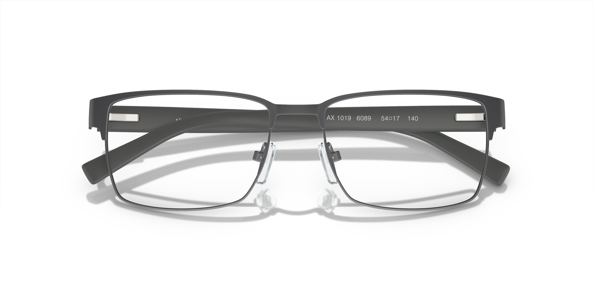 AX1019 Matte Gunmetal MetalEyeglass Frames for Glasses Direct, Closed View