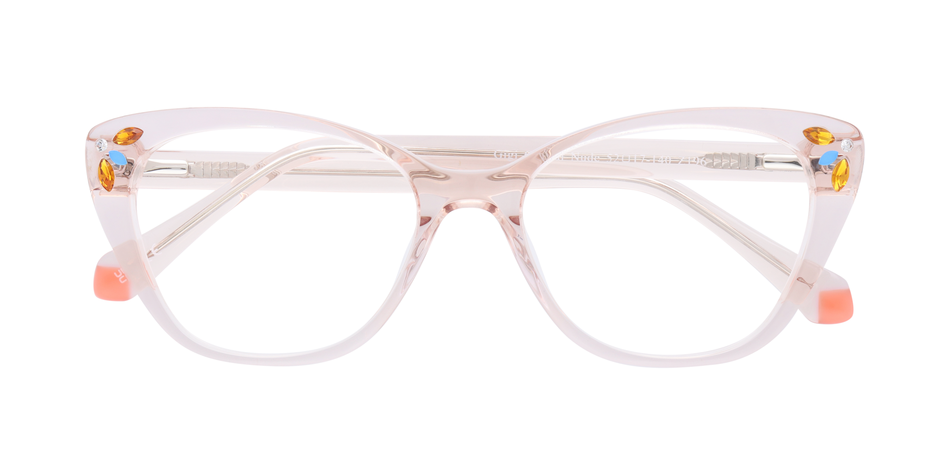 Gigi Crystal Nude AcetateEyeglass Frames for Glasses Direct, Closed View