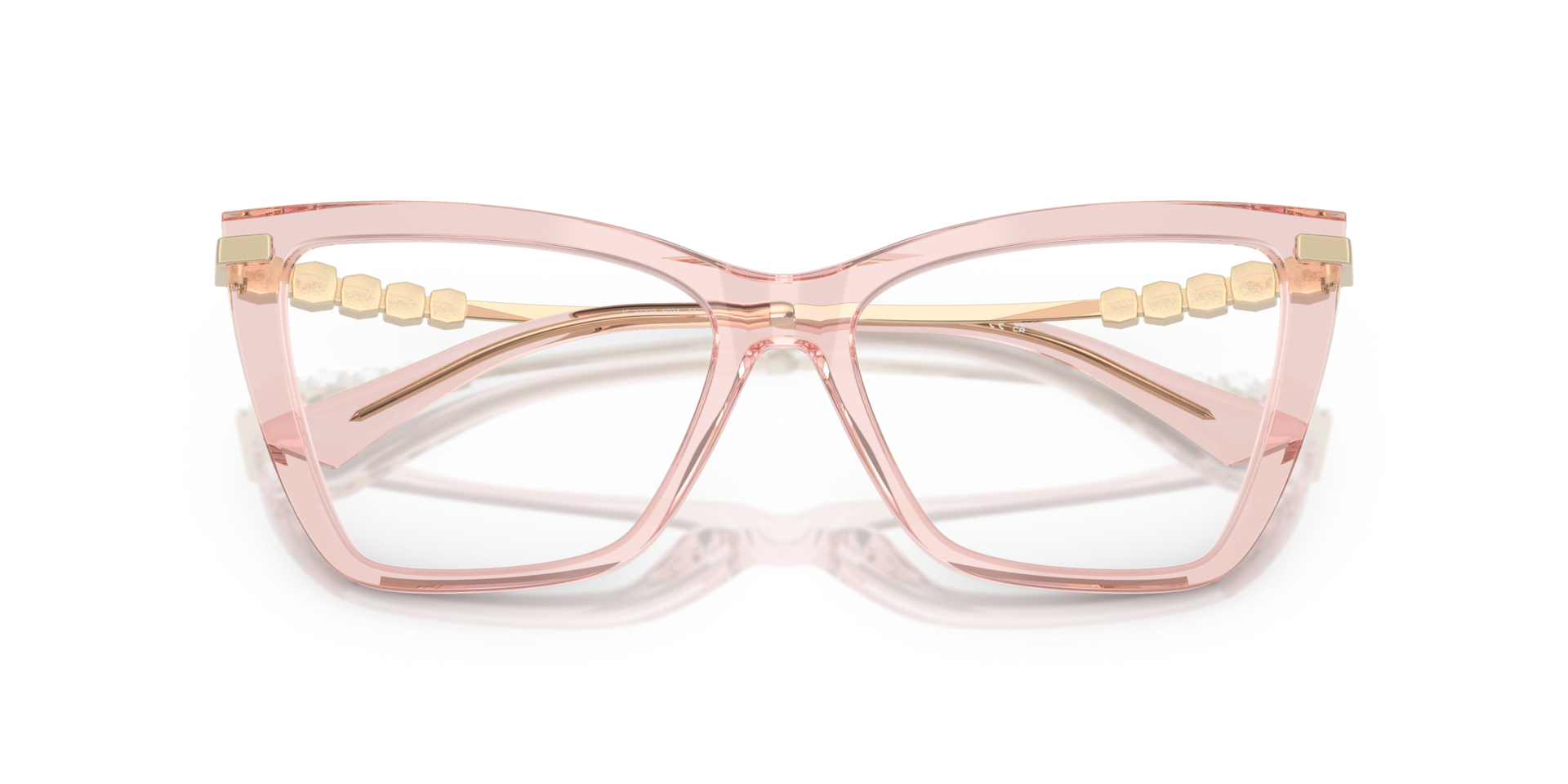 JC3020B Transparent Pink AcetateEyeglass Frames for Glasses Direct, Closed View