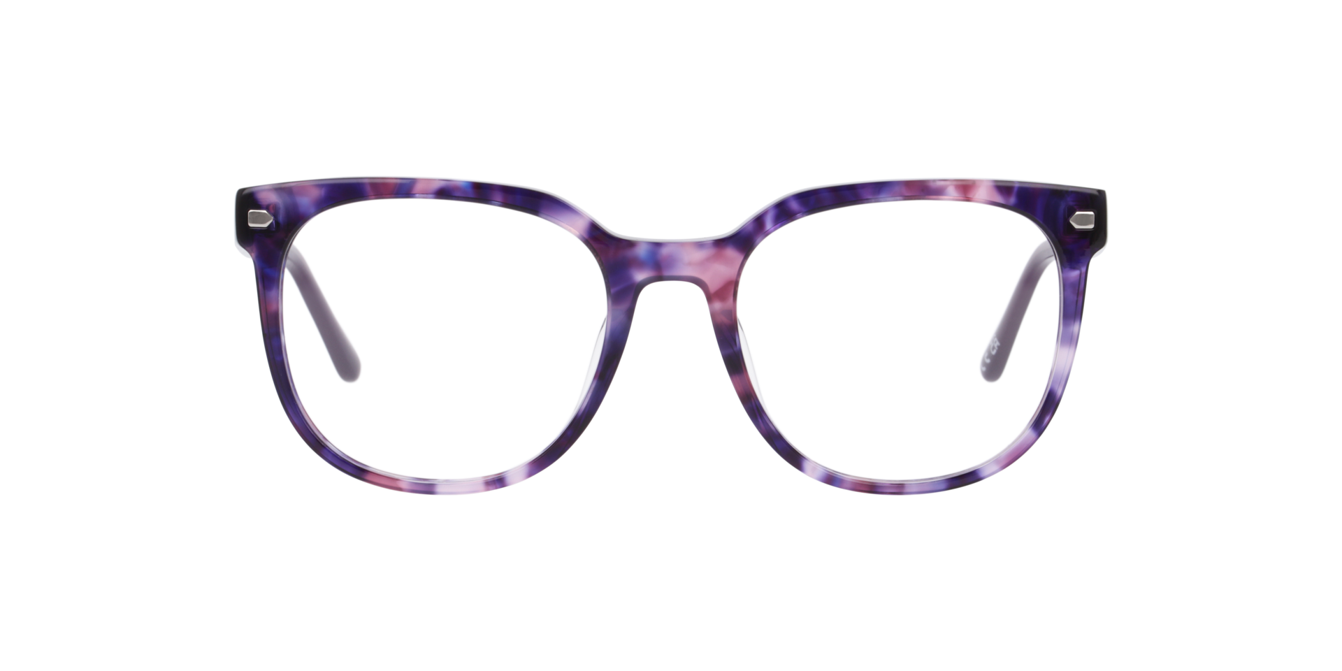 Merlyn Havana Purple AcetateEyeglass Frames for Glasses Direct, Front View