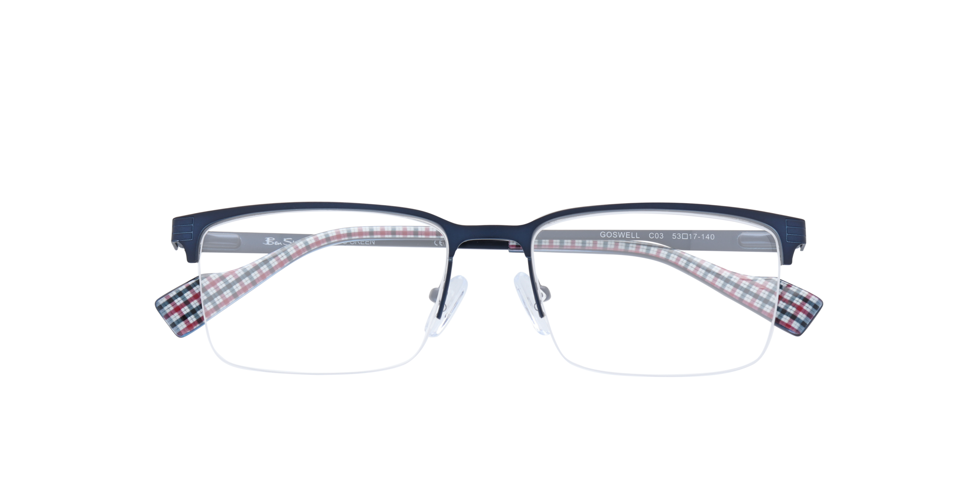 Goswell Blue AcetateEyeglass Frames for Glasses Direct, Closed View