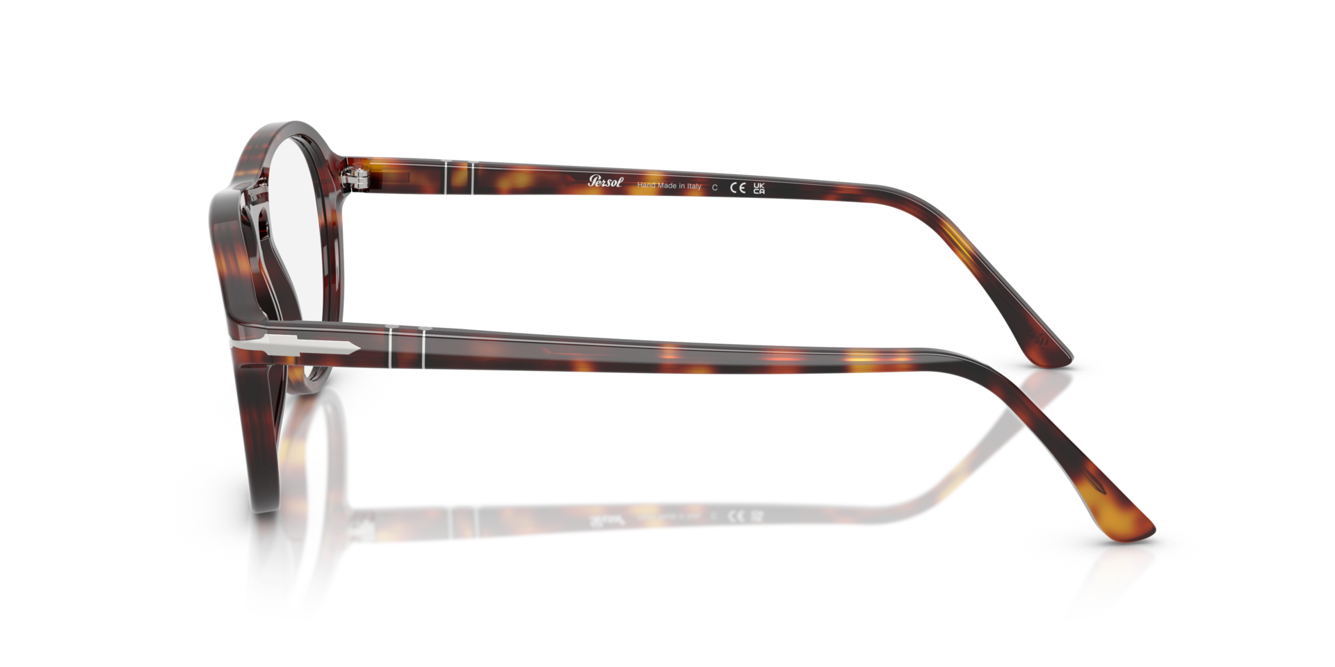 PO3371V Havana AcetateEyeglass Frames for Glasses Direct, Side View