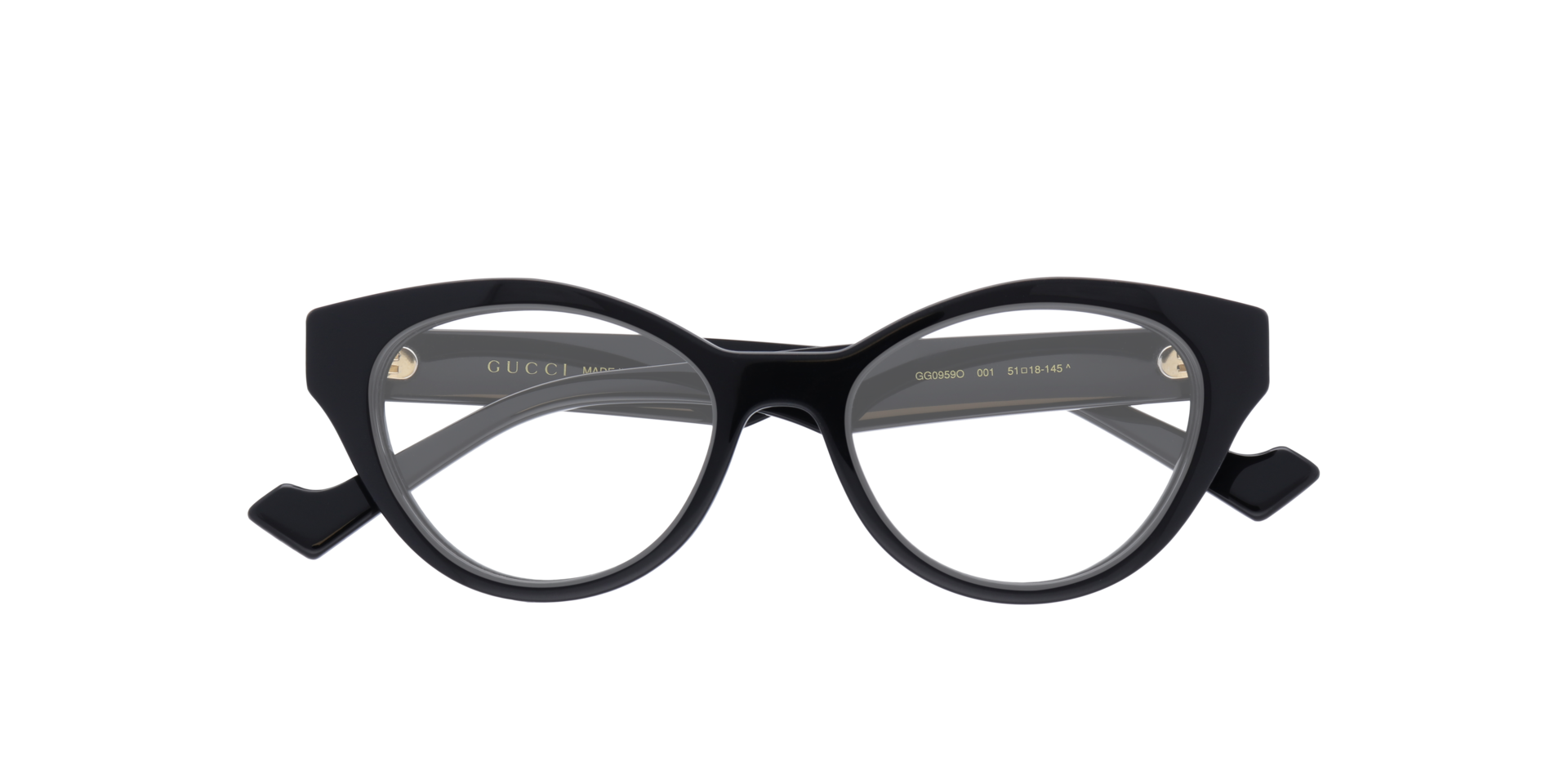 GG0959O Black AcetateEyeglass Frames for Glasses Direct, Closed View