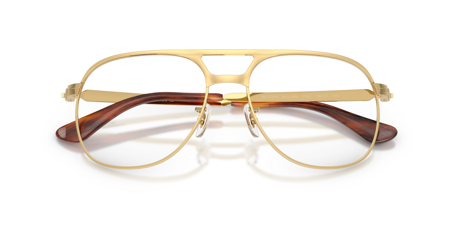 RB3793V Gold MetalEyeglass Frames for Glasses Direct, Closed View