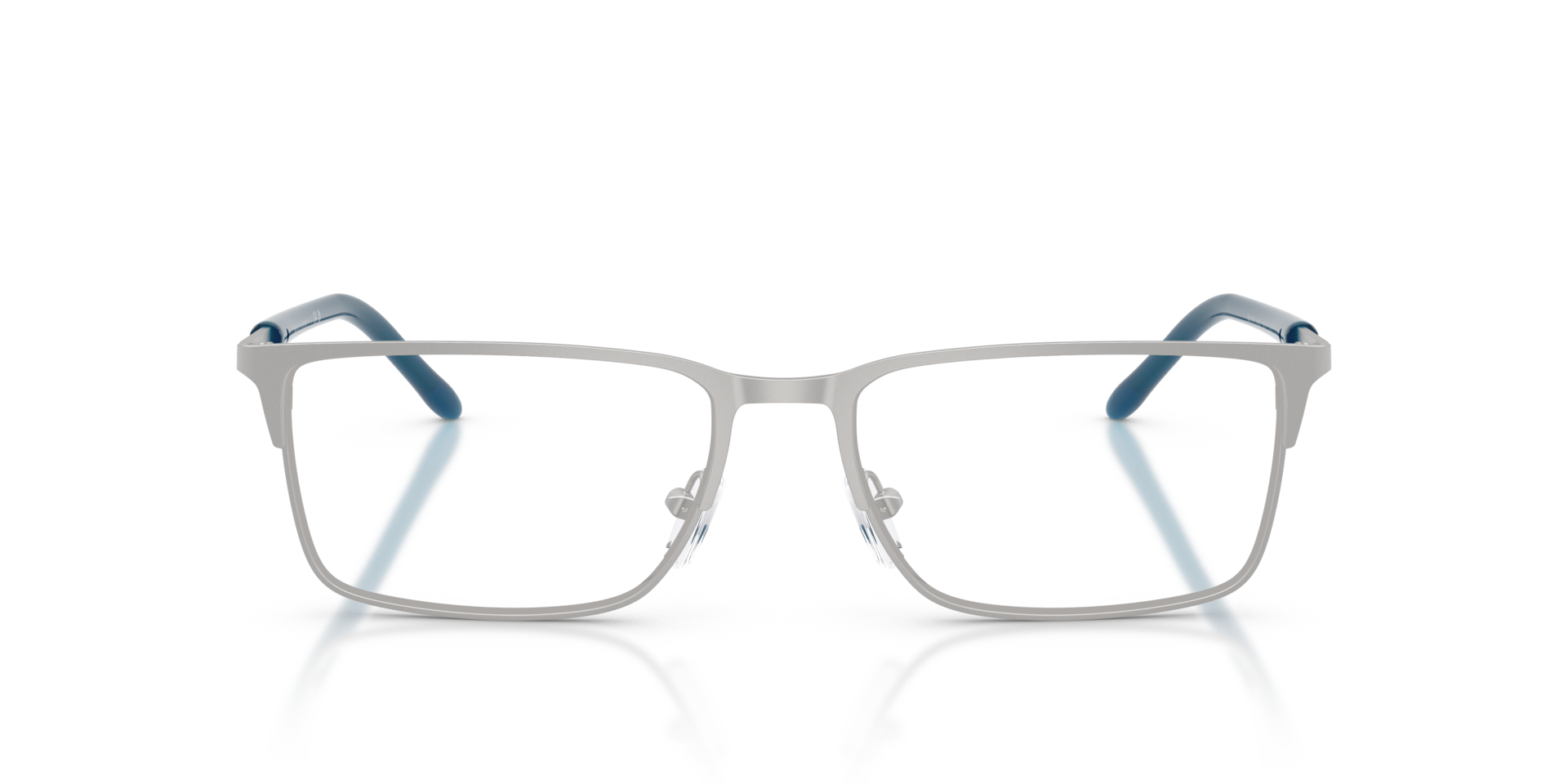 AX1073 Matte Silver MetalEyeglass Frames for Glasses Direct, Front View