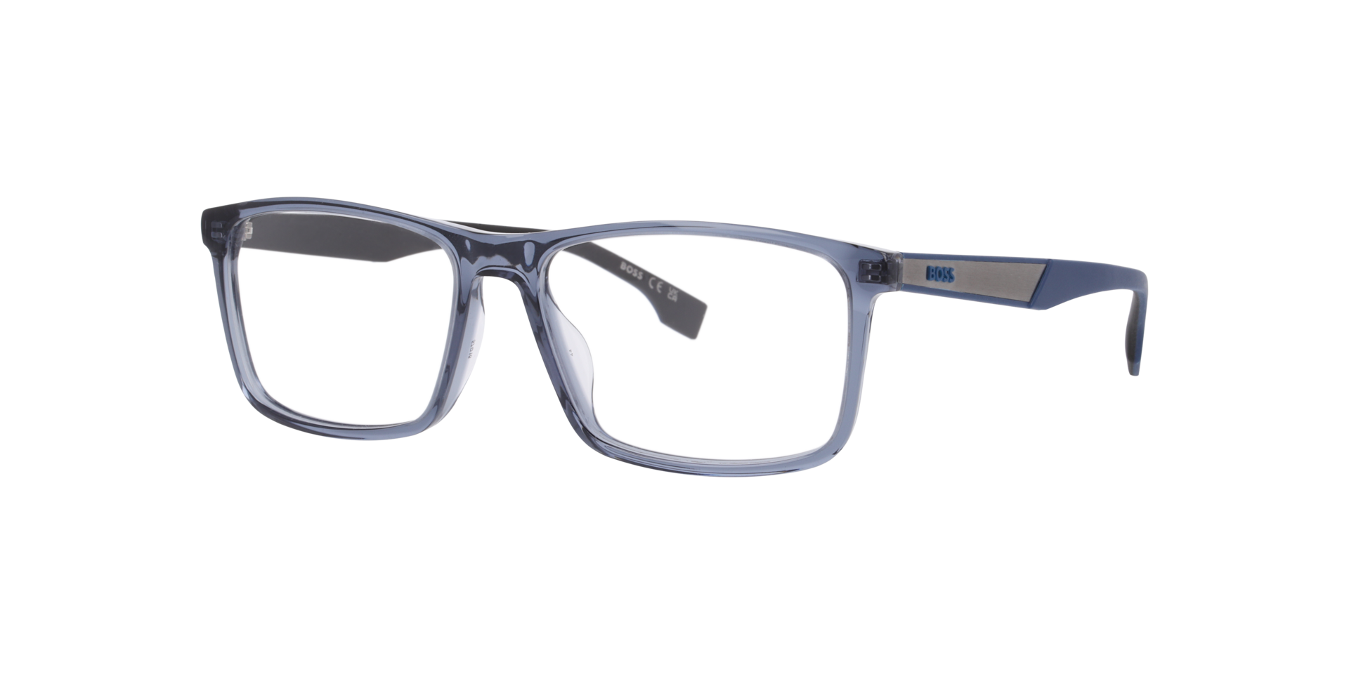 Boss 1768/G Blue AcetateEyeglass Frames for Glasses Direct, Angle View