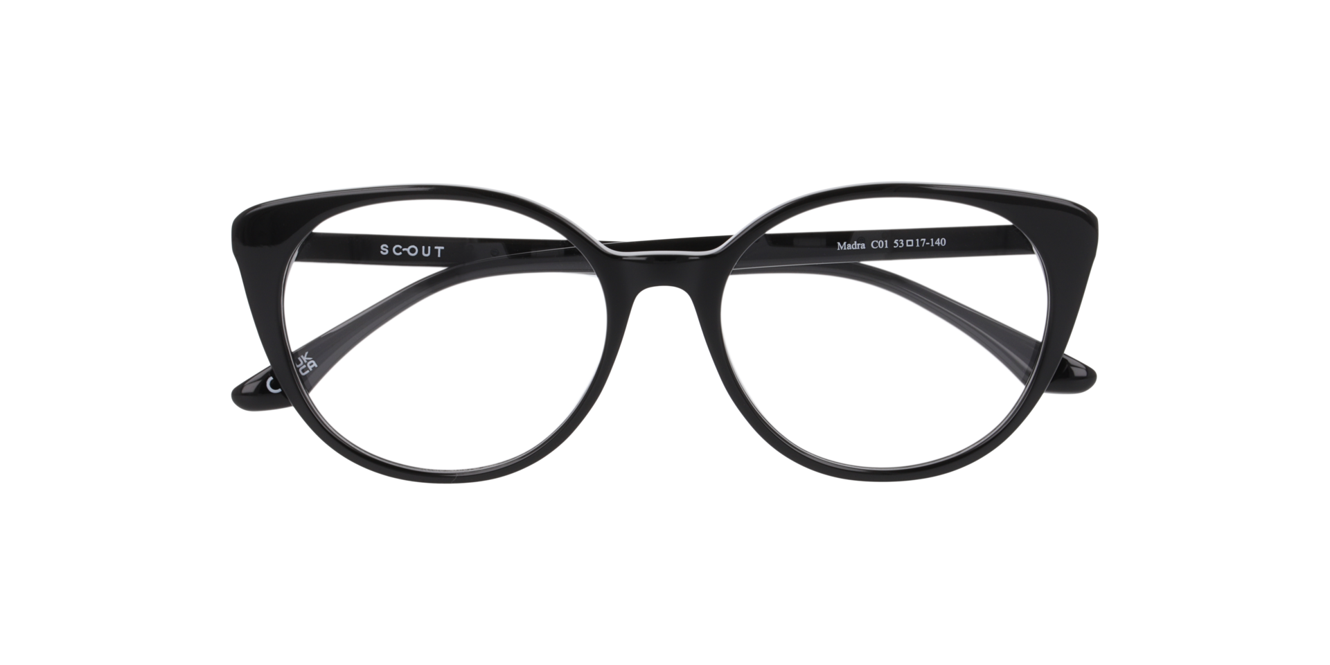 Madra Black AcetateEyeglass Frames for Glasses Direct, Closed View