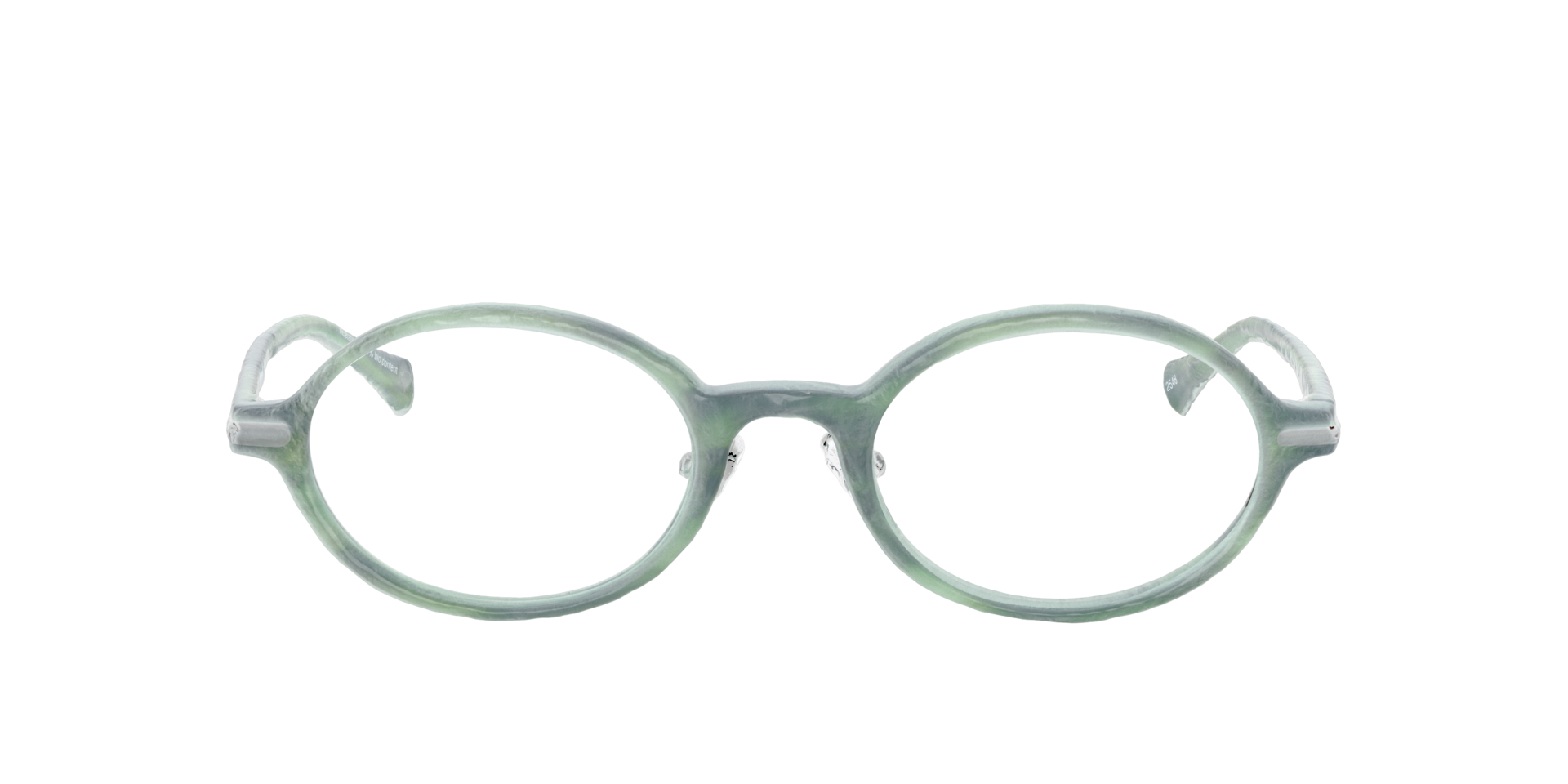 Mortlake Stripped Green AcetateEyeglass Frames for Glasses Direct, Front View