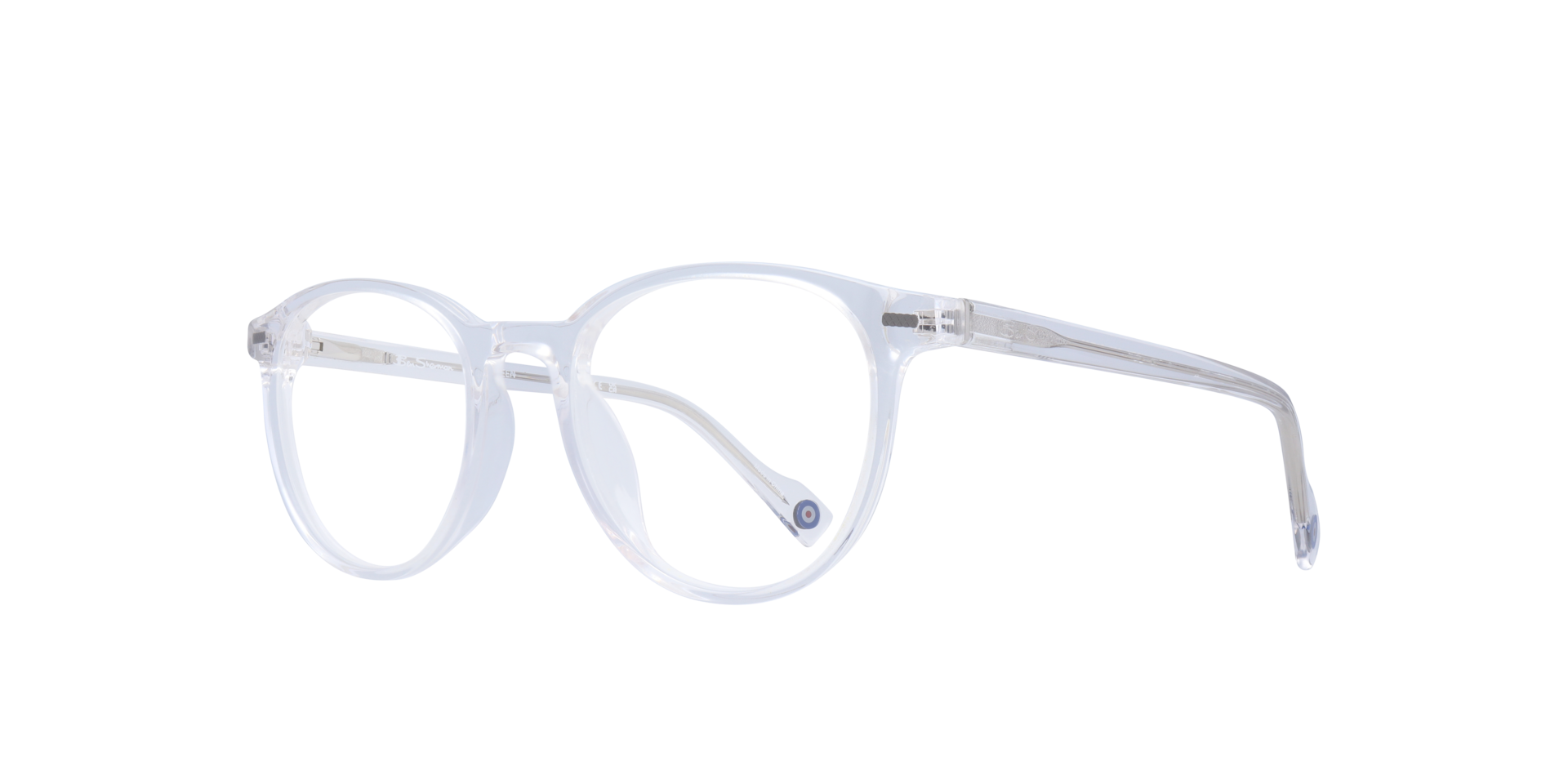 York Clear MetalEyeglass Frames for Glasses Direct, Angle View