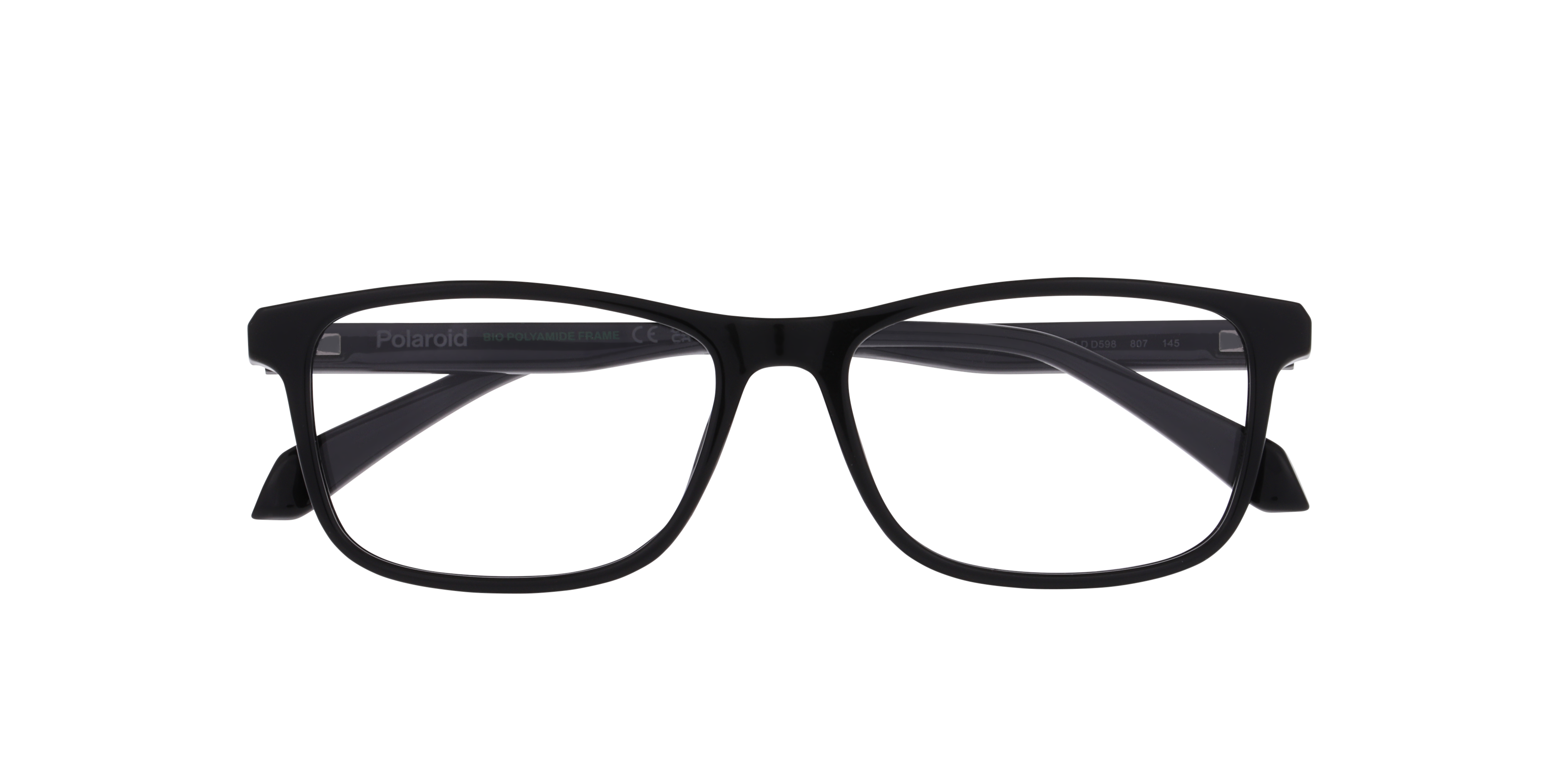 PLD D598 Black PlasticEyeglass Frames for Glasses Direct, Closed View