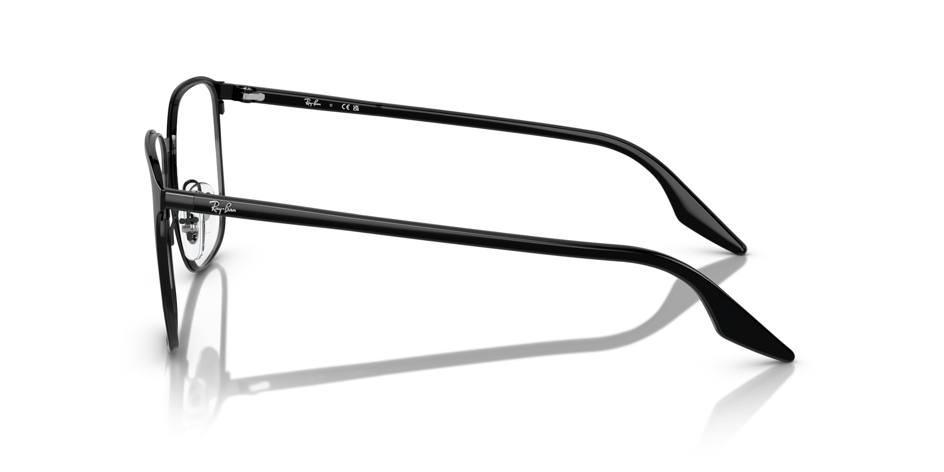 RB6512 Optics Black MetalEyeglass Frames for Glasses Direct, Side View