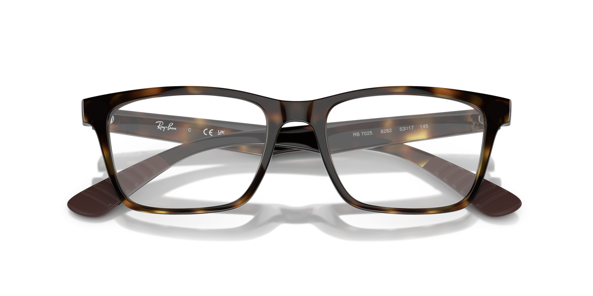 RB7025 Havana PlasticEyeglass Frames for Glasses Direct, Closed View
