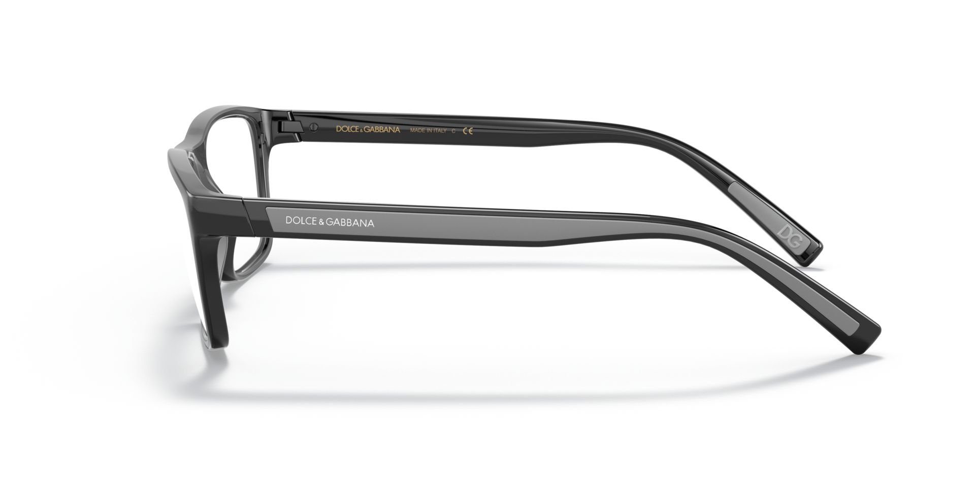 DG5072 Black PlasticEyeglass Frames for Glasses Direct, Side View