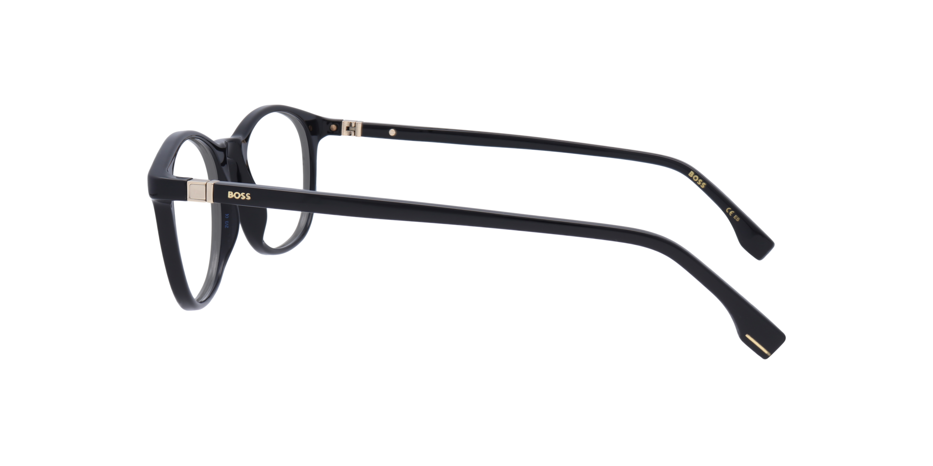 BOSS 1437 Black AcetateEyeglass Frames for Glasses Direct, Side View