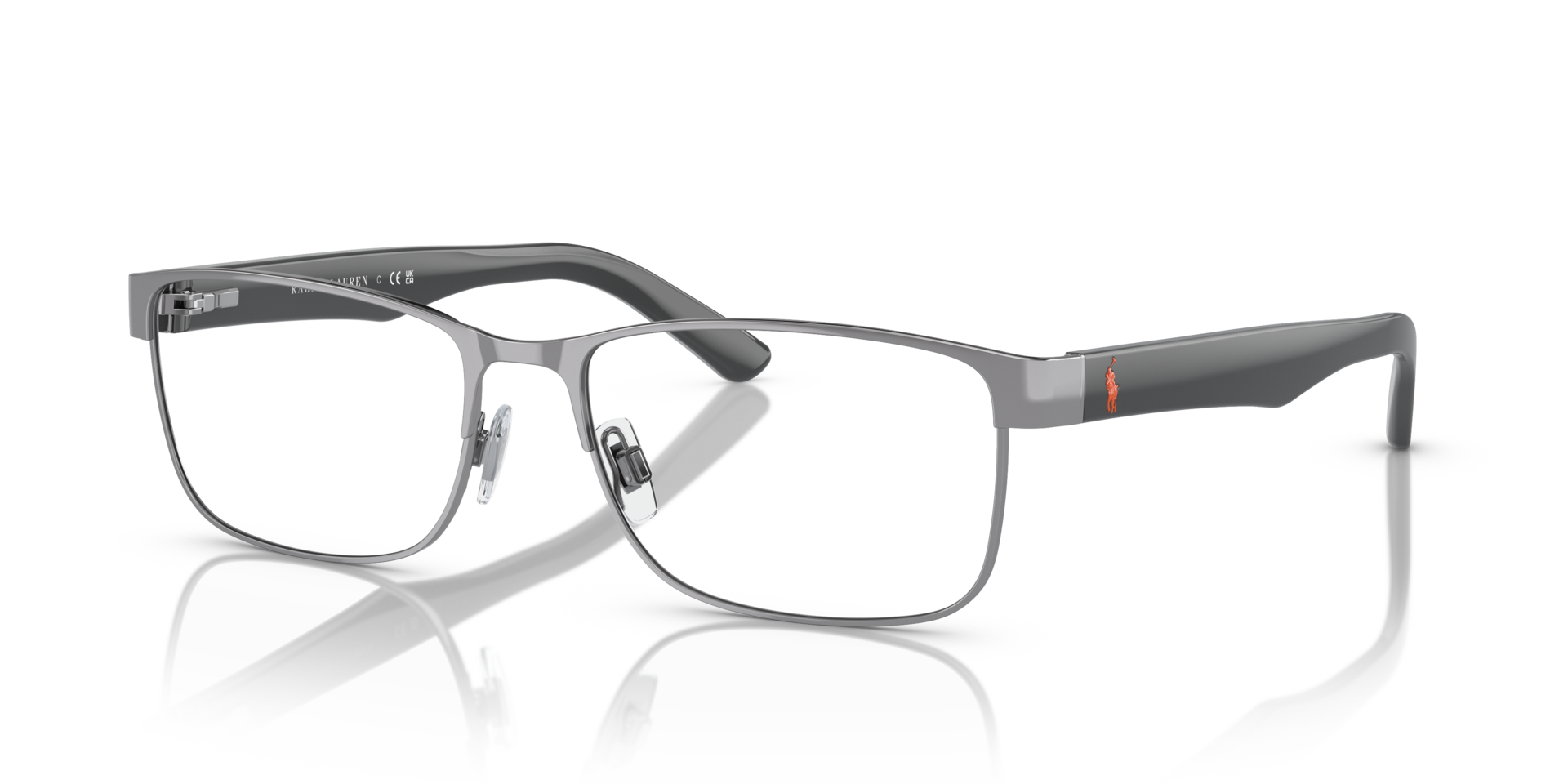 PH1157 Shiny Gunmetal MetalEyeglass Frames for Glasses Direct, Angle View
