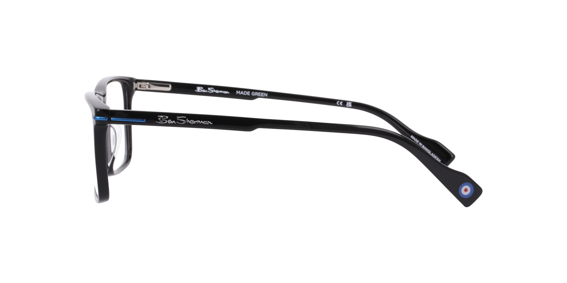 Bshigh Black AcetateEyeglass Frames for Glasses Direct, Side View