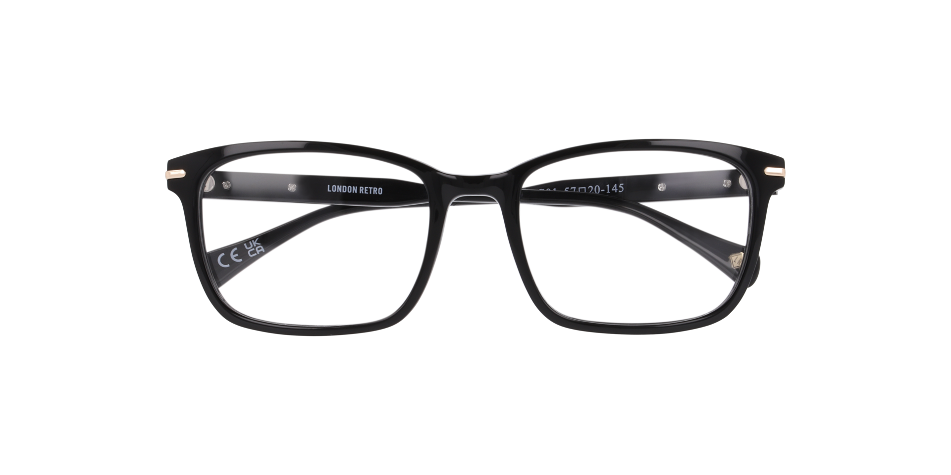 Mayfair Black AcetateEyeglass Frames for Glasses Direct, Closed View