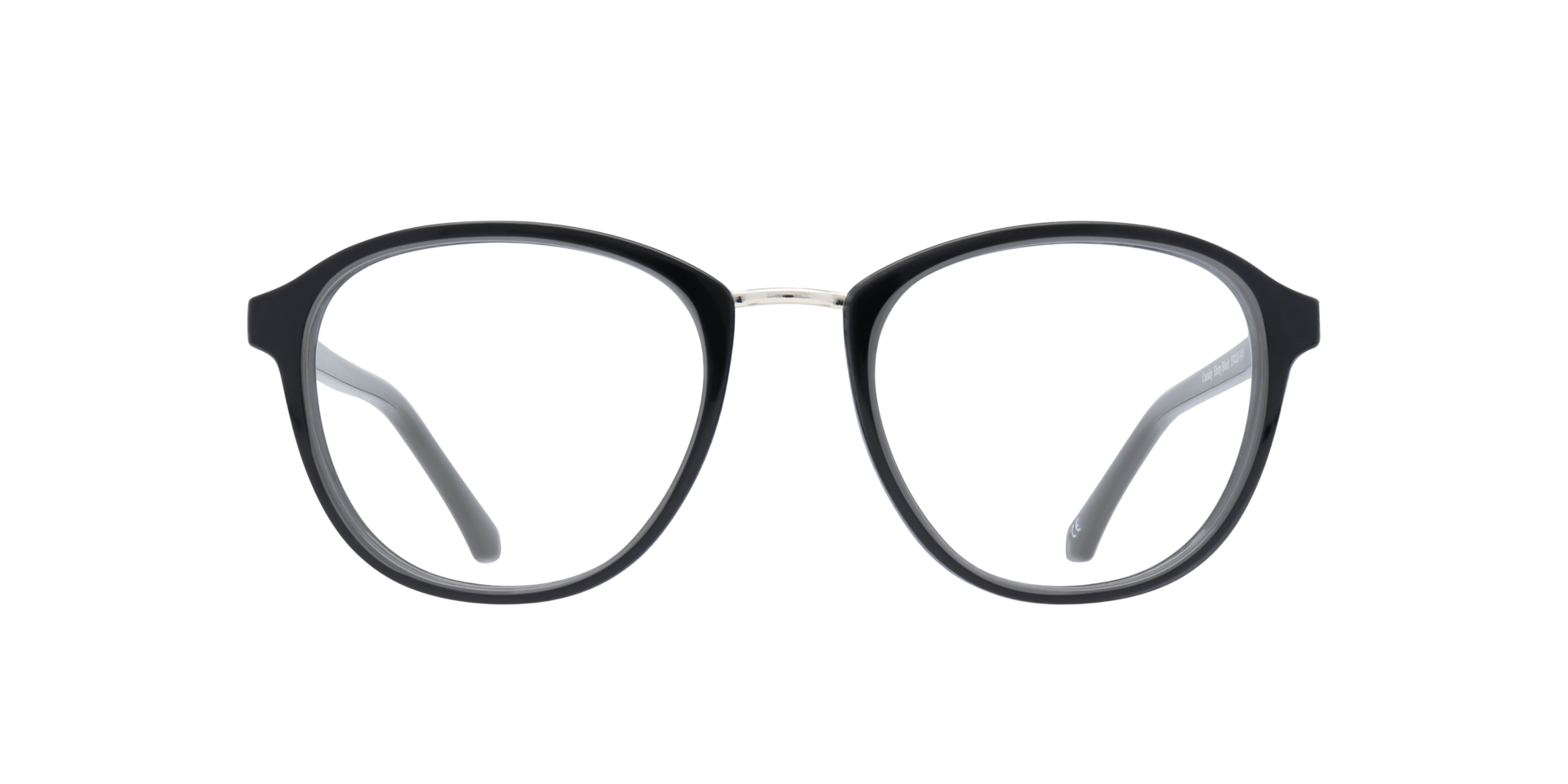 Cassidy Shiny Black PlasticEyeglass Frames for Glasses Direct, Front View