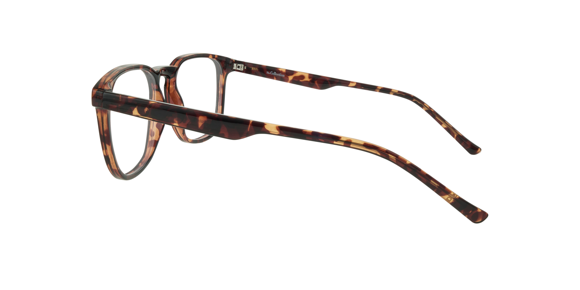 Louis Shiny Havana PlasticEyeglass Frames for Glasses Direct, Side View