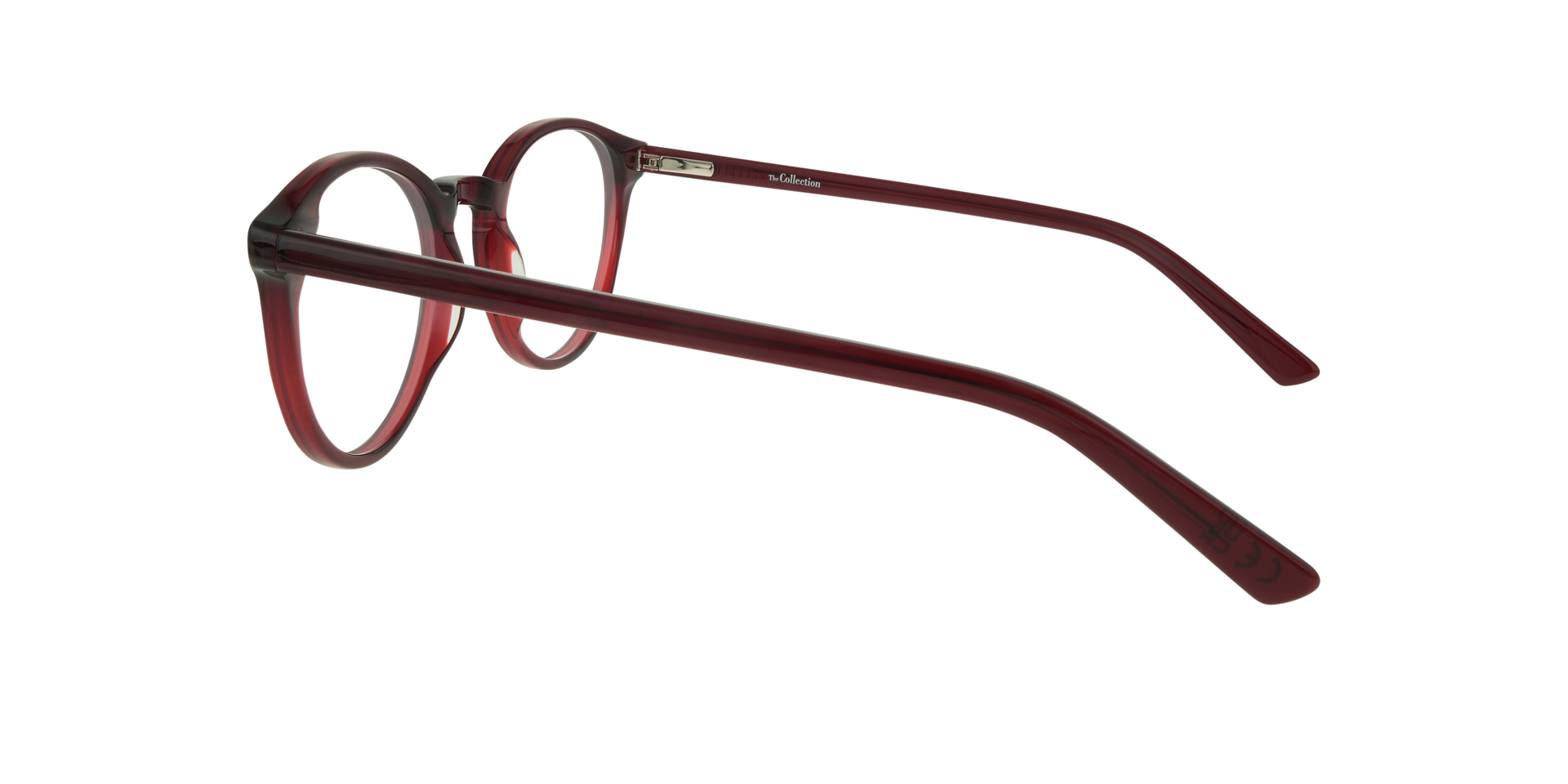 Lennon Shiny Red AcetateEyeglass Frames for Glasses Direct, Side View