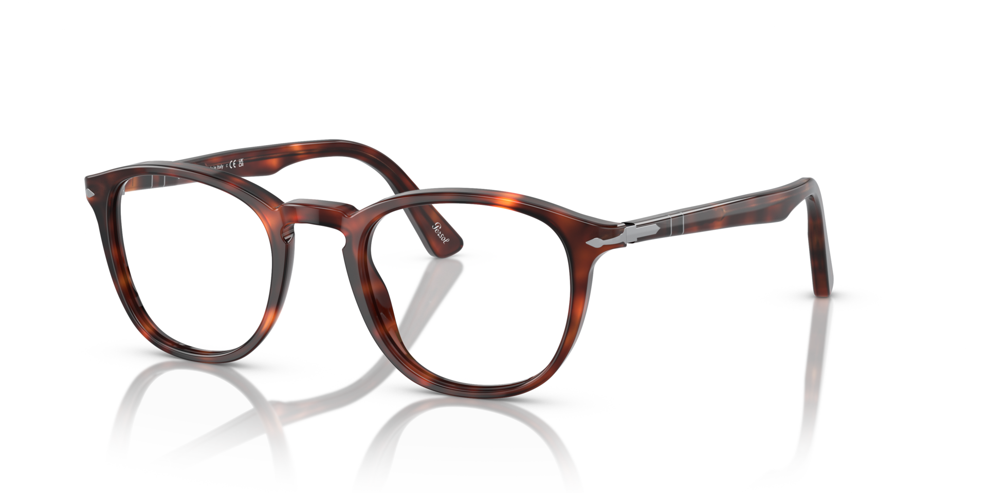 PO3143V Havana AcetateEyeglass Frames for Glasses Direct, Angle View