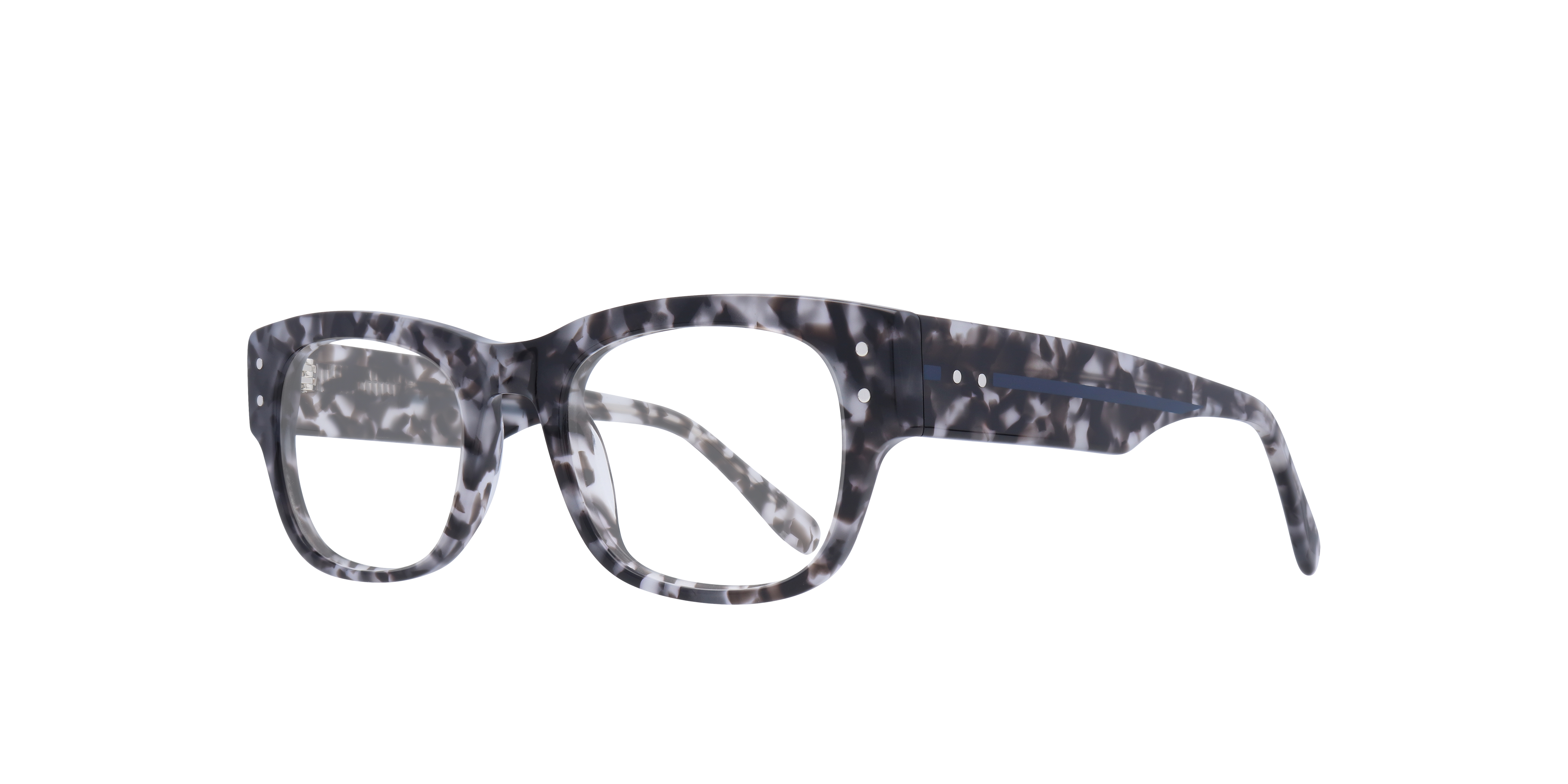 Flynn Dark Grey Havana AcetateEyeglass Frames for Glasses Direct, Angle View