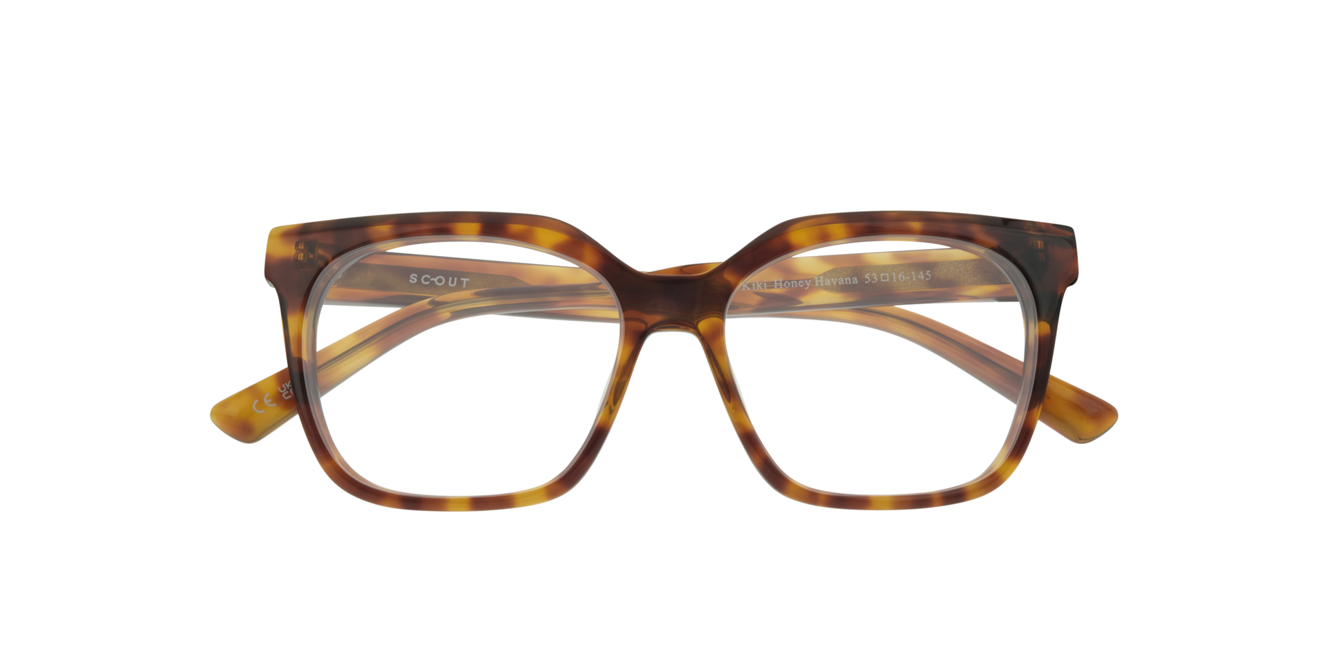 Kiki Honey Havana AcetateEyeglass Frames for Glasses Direct, Closed View
