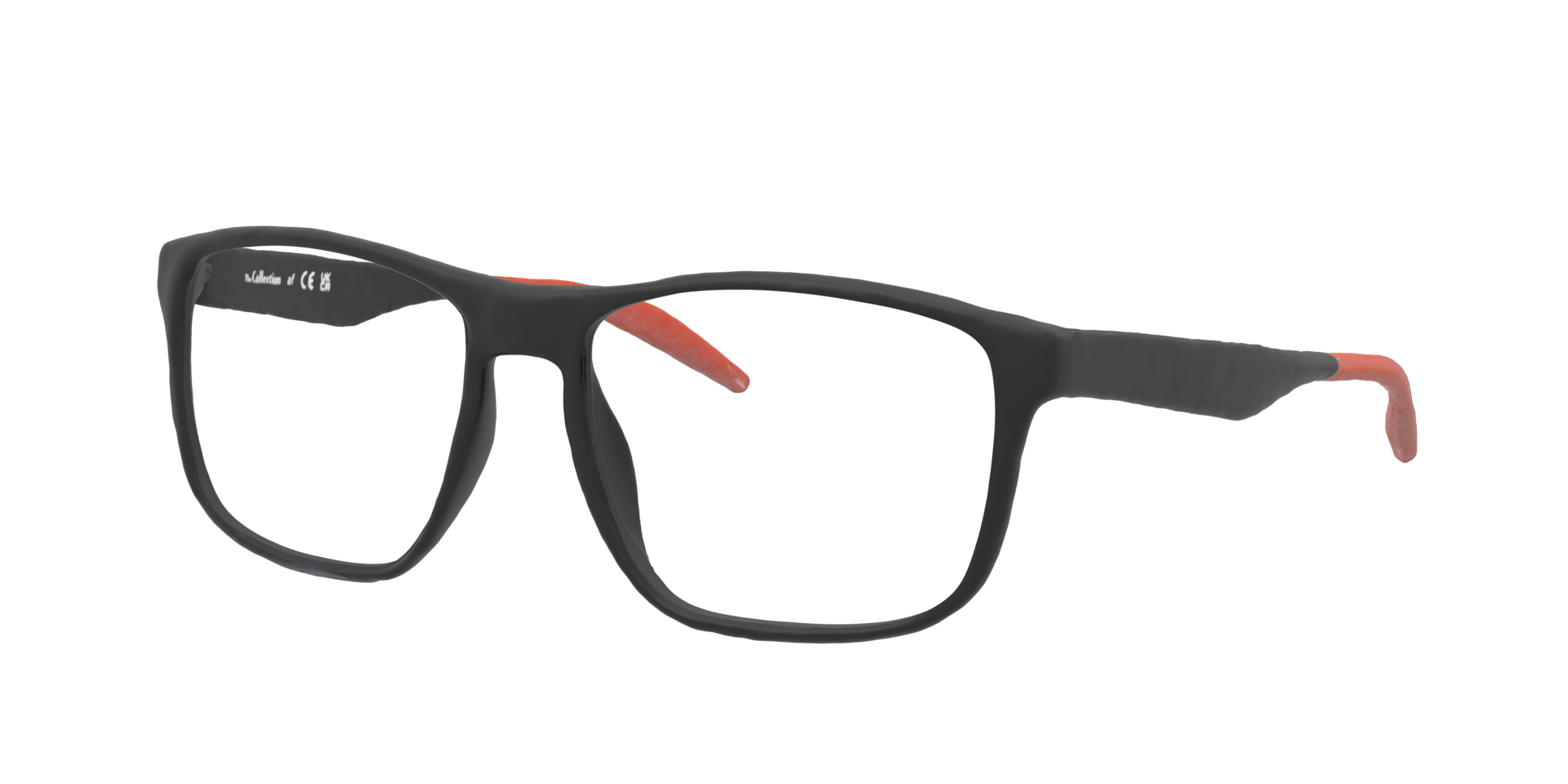 Mike Matt Black PlasticEyeglass Frames for Glasses Direct, Angle View