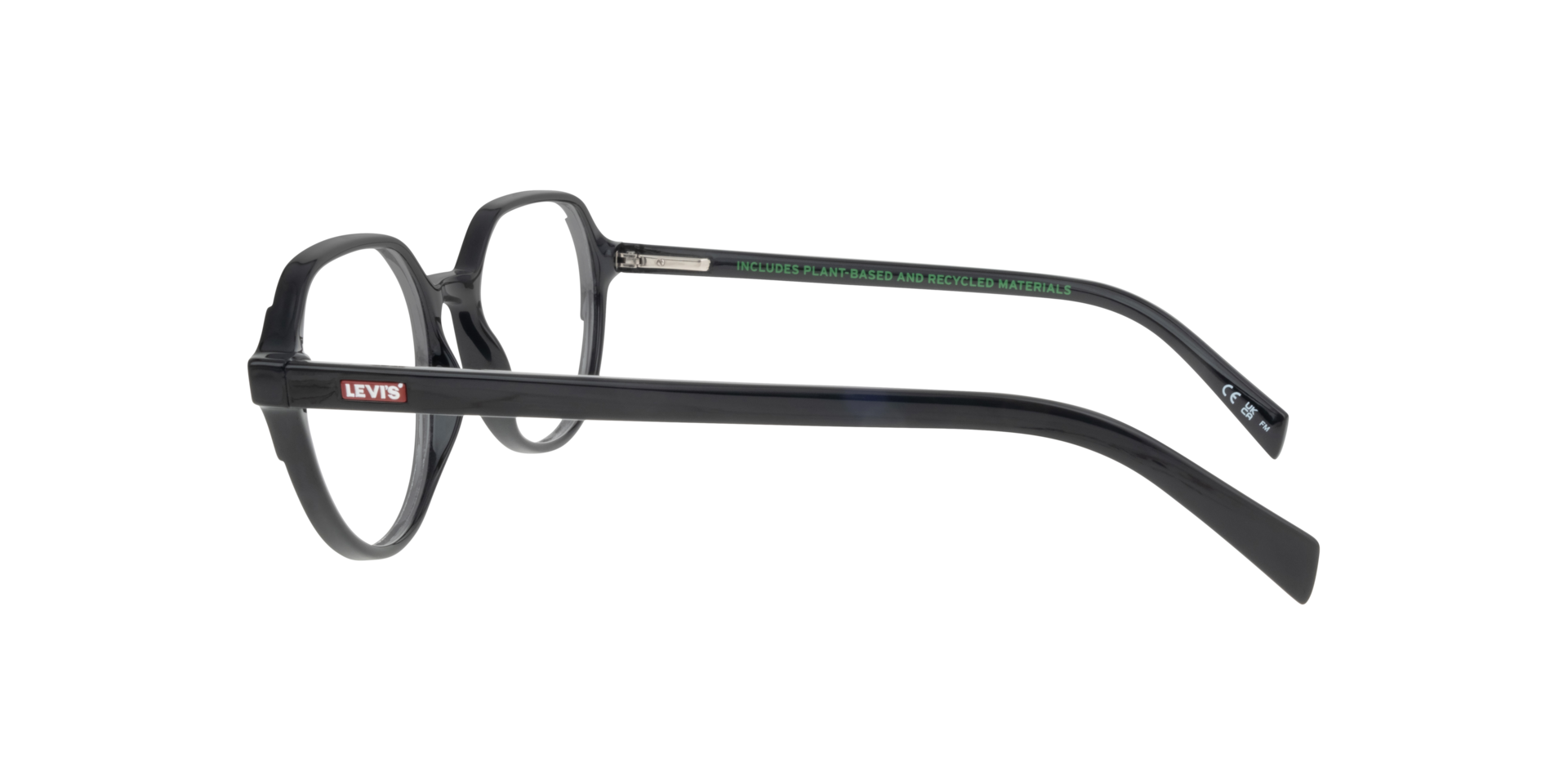 LV 1055 Black PlasticEyeglass Frames for Glasses Direct, Side View