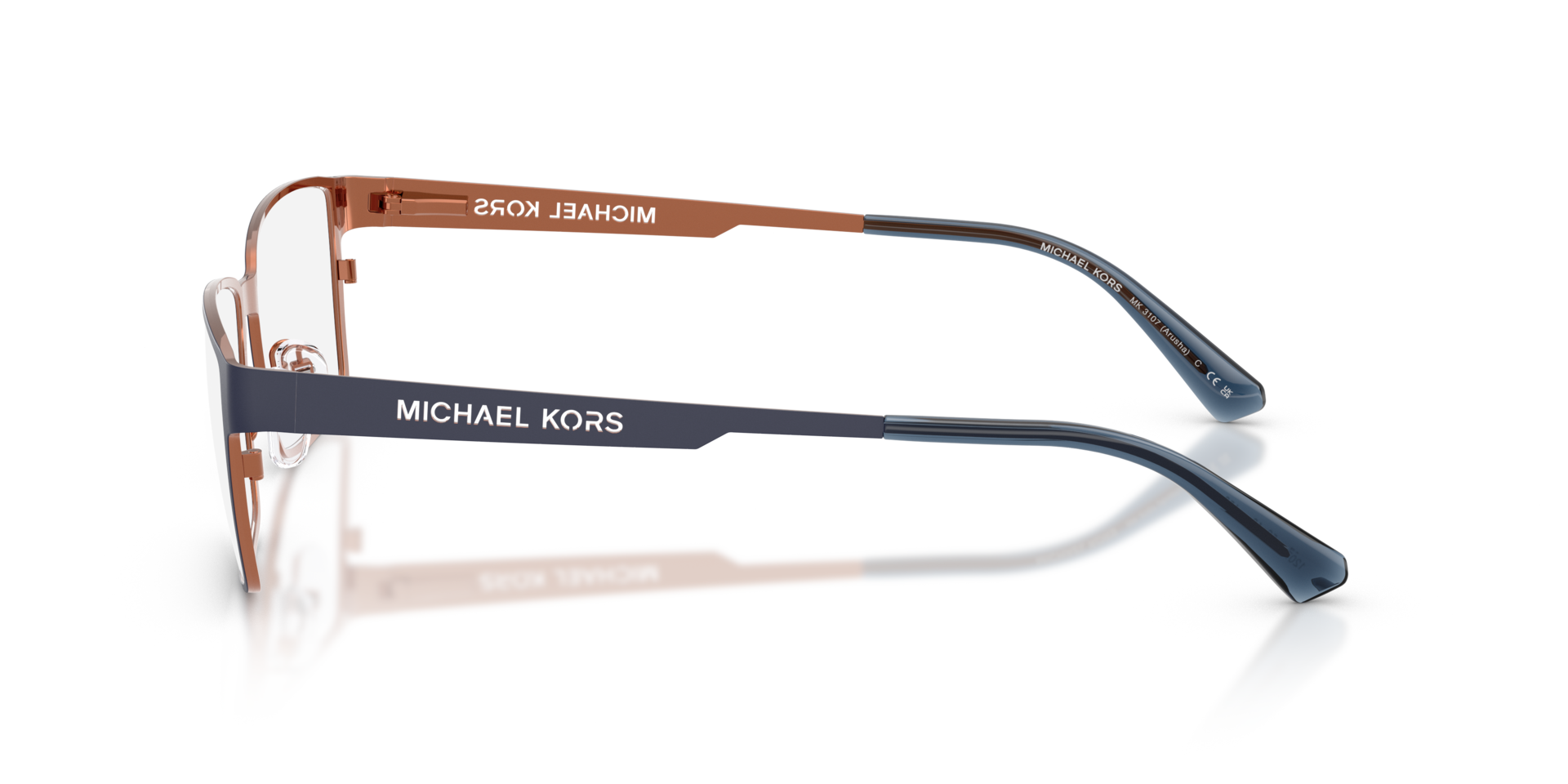 MK3107 Navy MetalEyeglass Frames for Glasses Direct, Side View