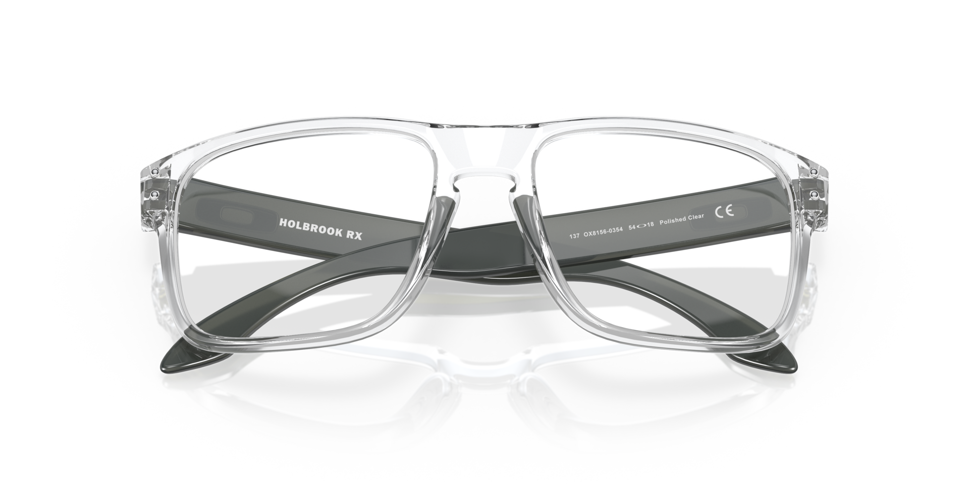 Holbrook™ Polished Clear PlasticEyeglass Frames for Glasses Direct, Closed View