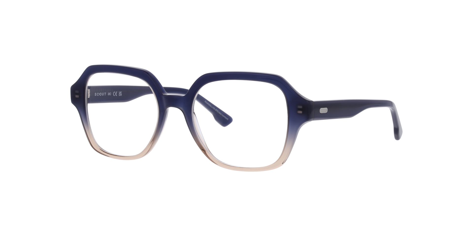 Matisse Gradient Blue Brown AcetateEyeglass Frames for Glasses Direct, Angle View