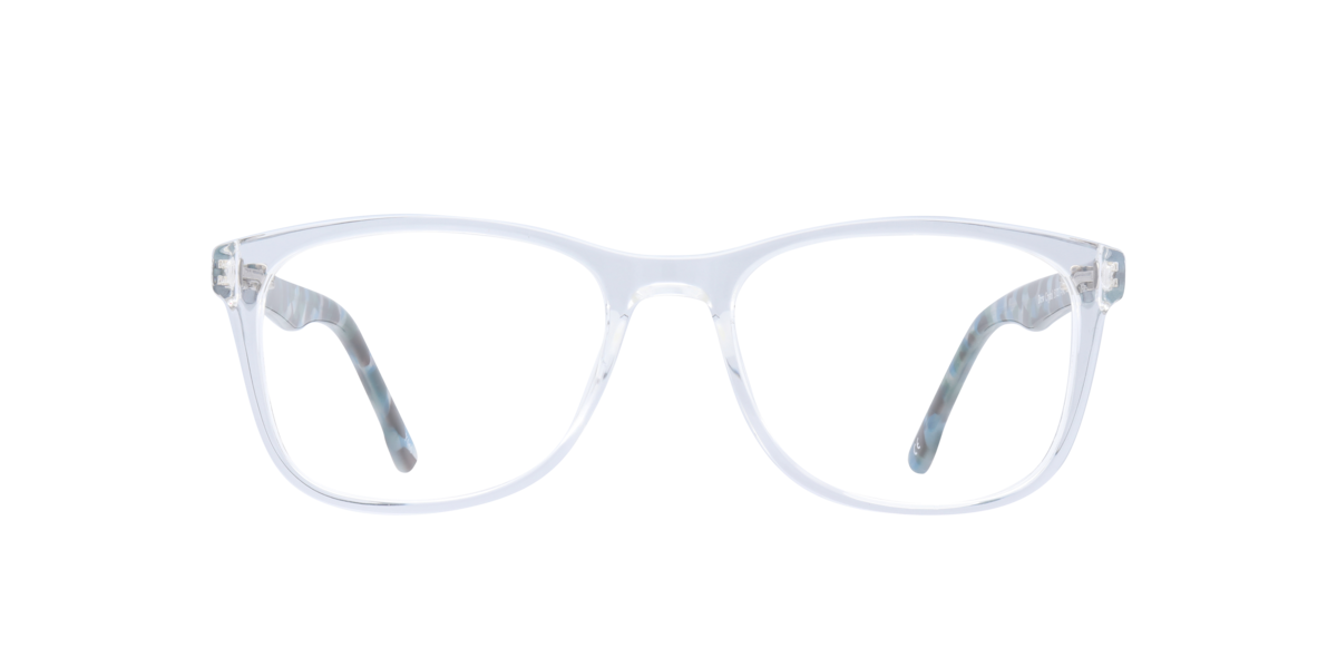 Gd Collection Unisex Crystal Rectangle Plastic Eyeglasses Online - Full Rim - Drew