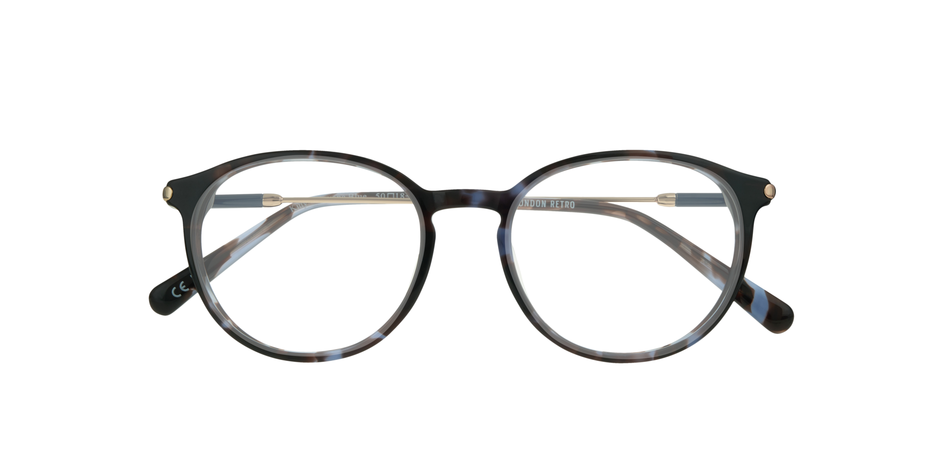 Kitty Havana Blue AcetateEyeglass Frames for Glasses Direct, Closed View