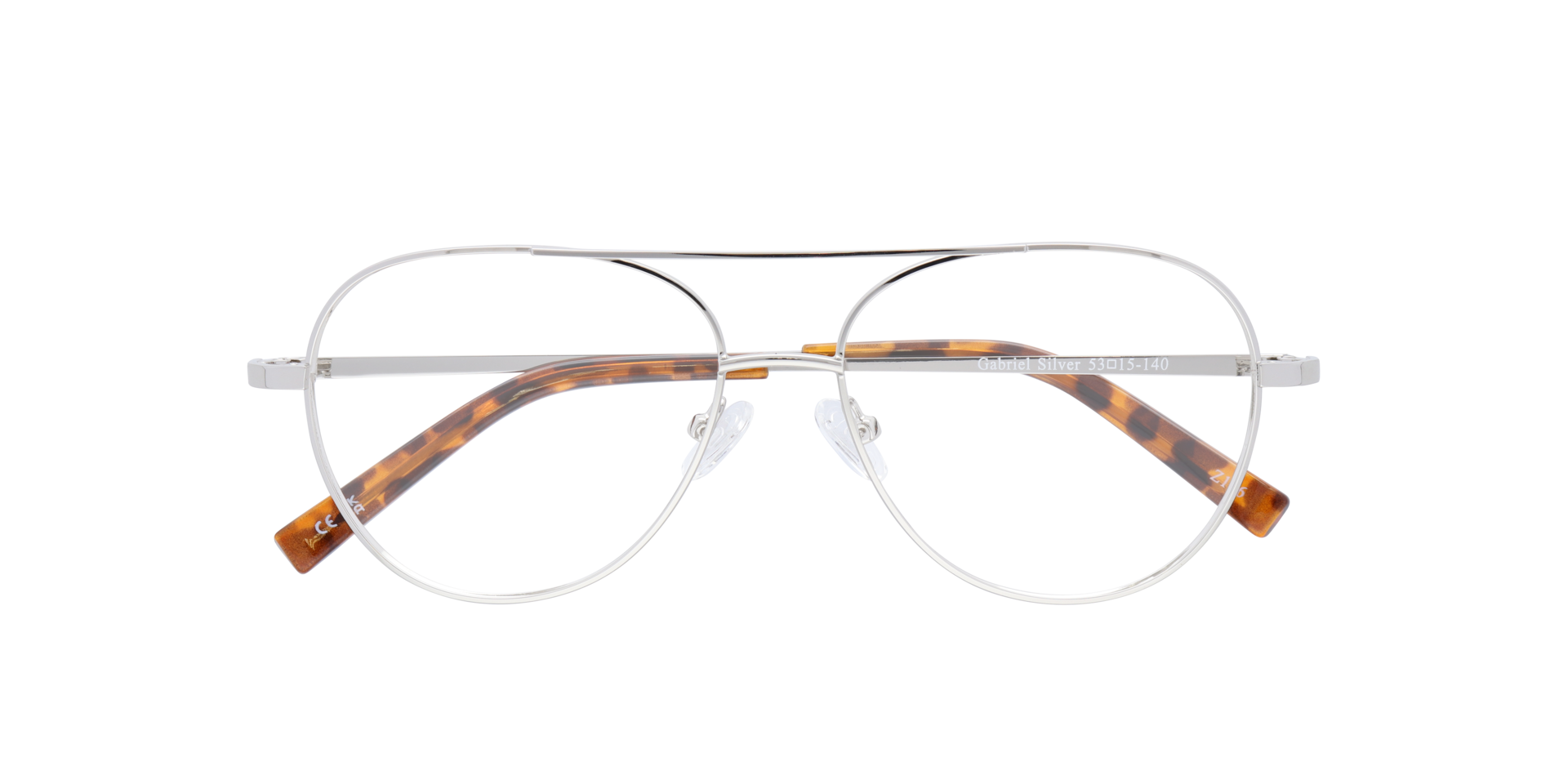 Gabriel Silver MetalEyeglass Frames for Glasses Direct, Closed View