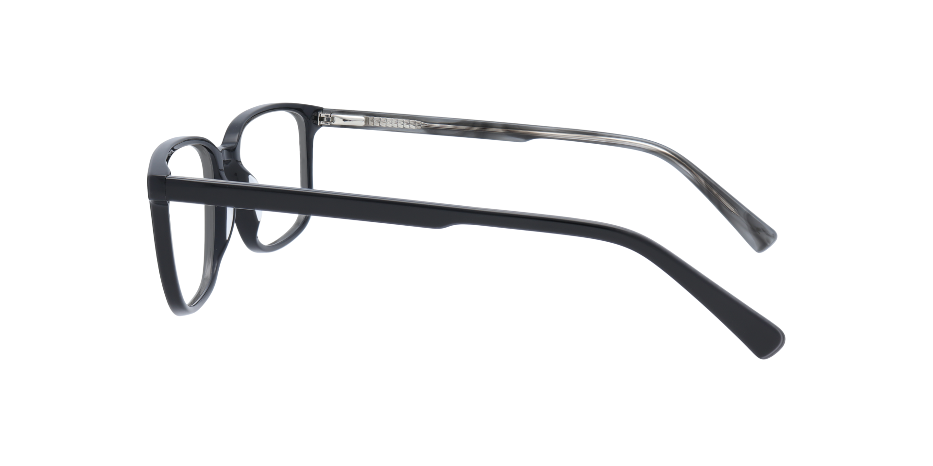 Andre Shiny Black & Grey AcetateEyeglass Frames for Glasses Direct, Side View