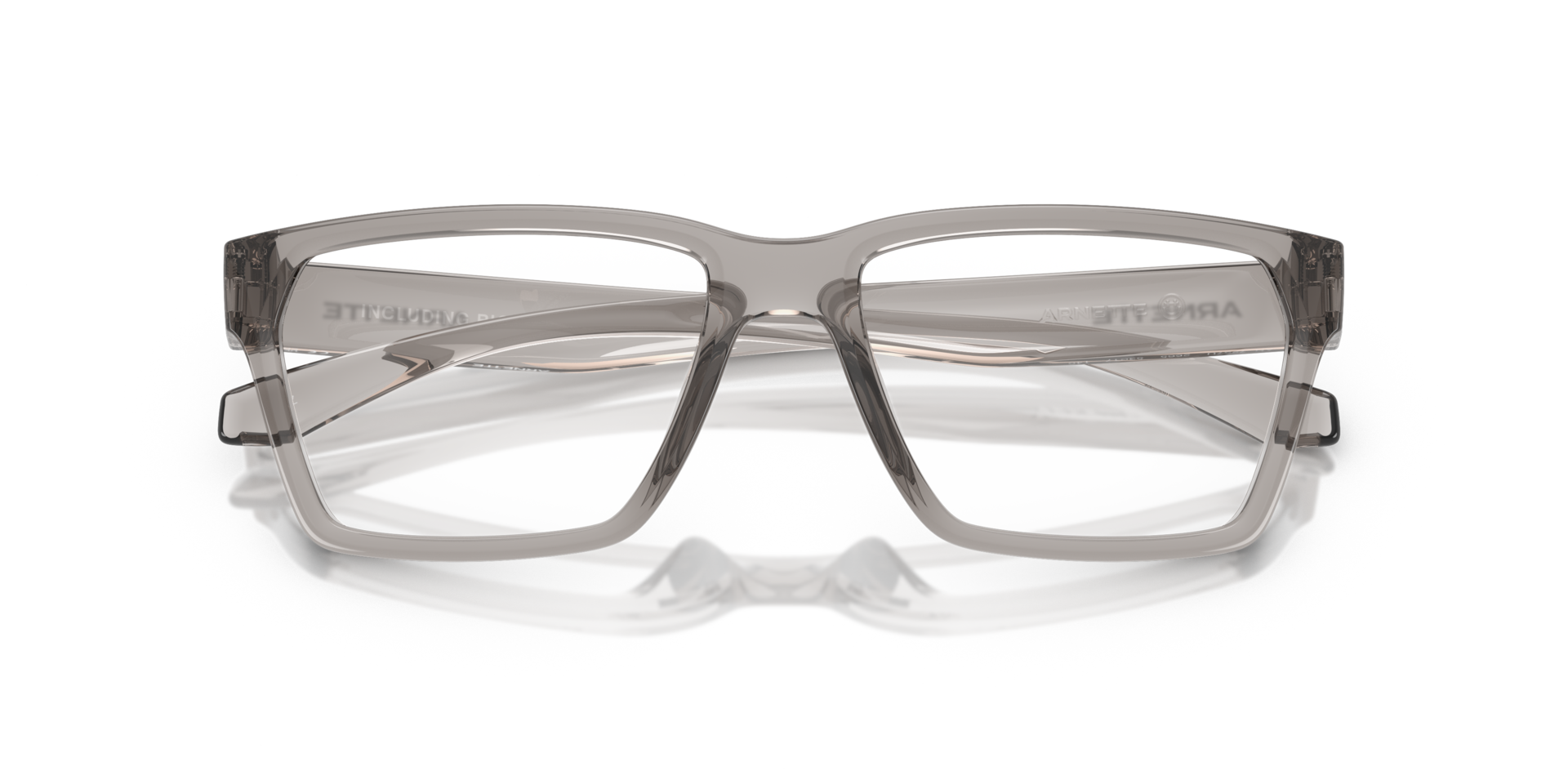 AN7257U Transparent Grey PlasticEyeglass Frames for Glasses Direct, Closed View
